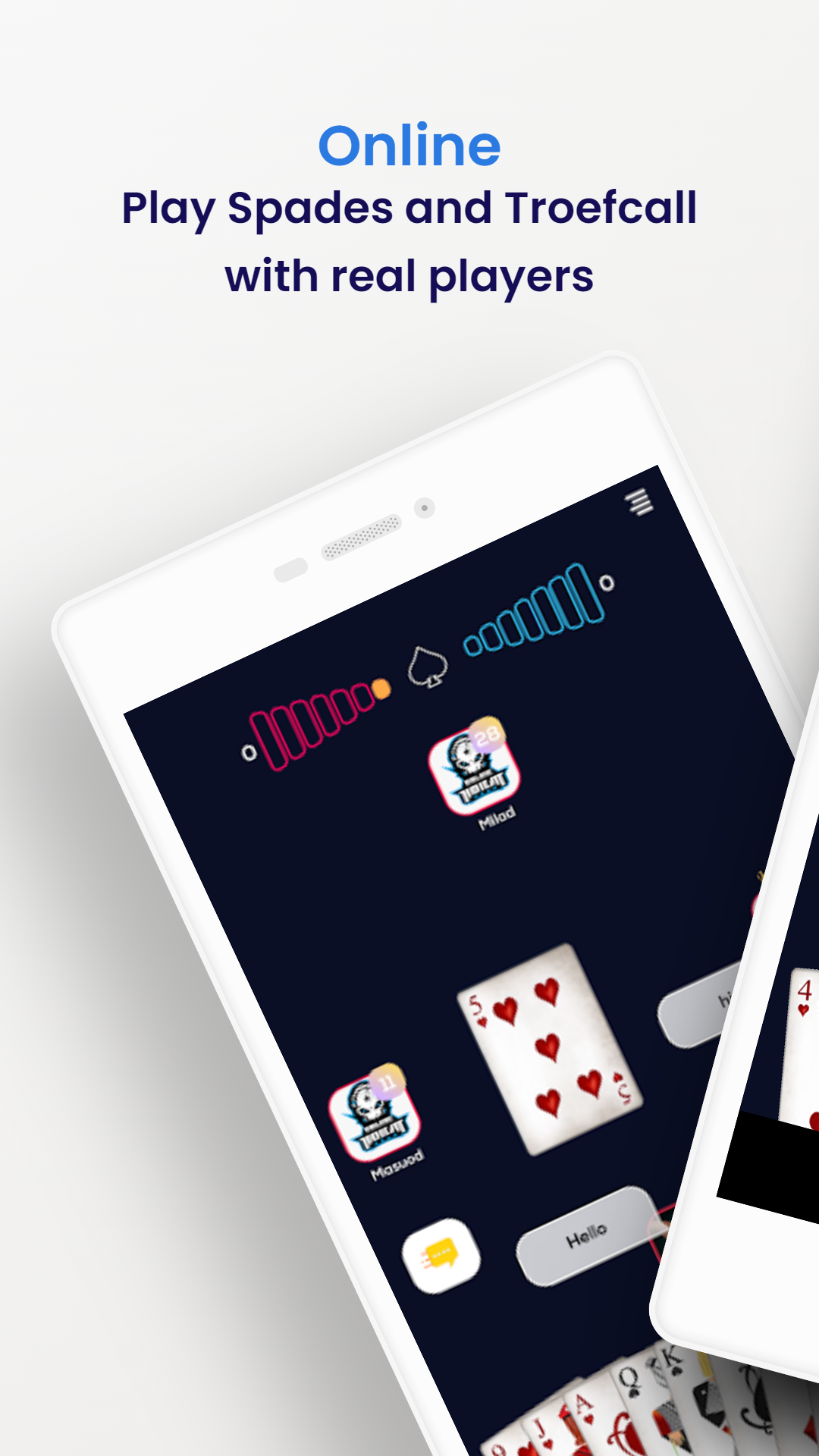 اسکرین شات 1 بازی Spades Online