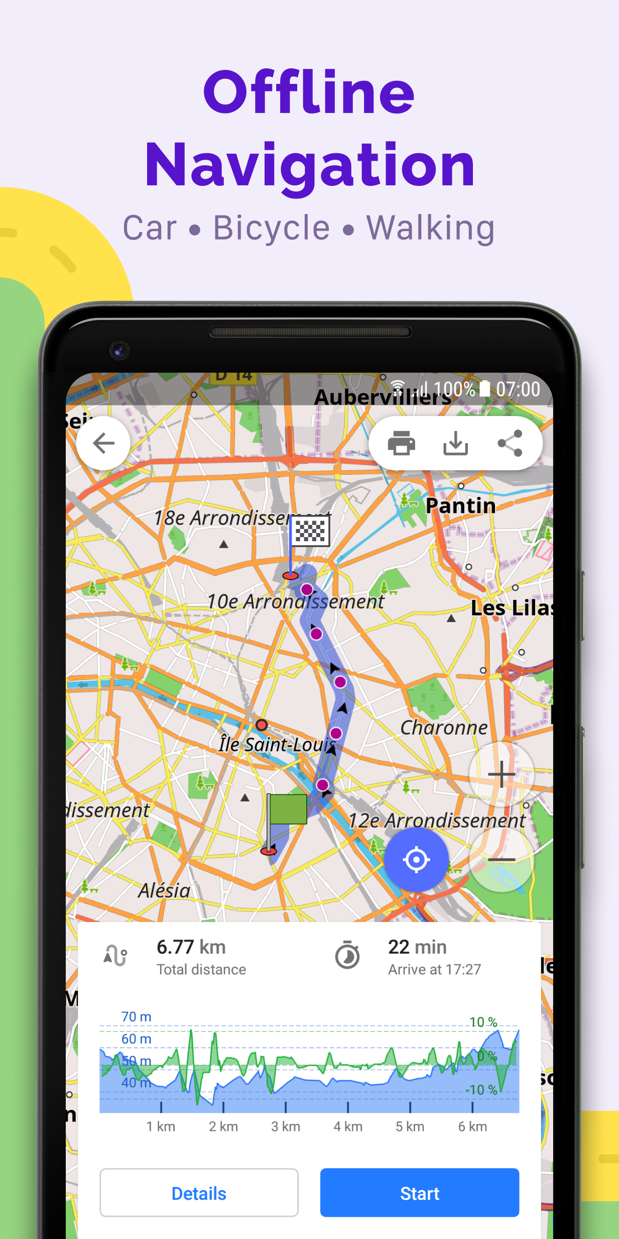اسکرین شات 2 برنامه OsmAnd — Maps & GPS Offline