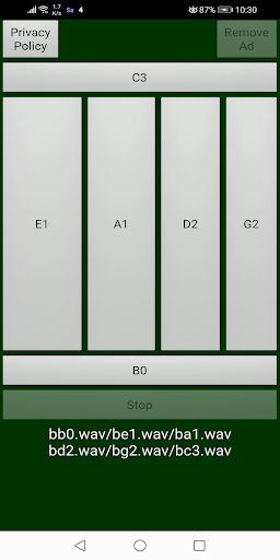 اسکرین شات 1 برنامه Bass Tuner Free 6 string