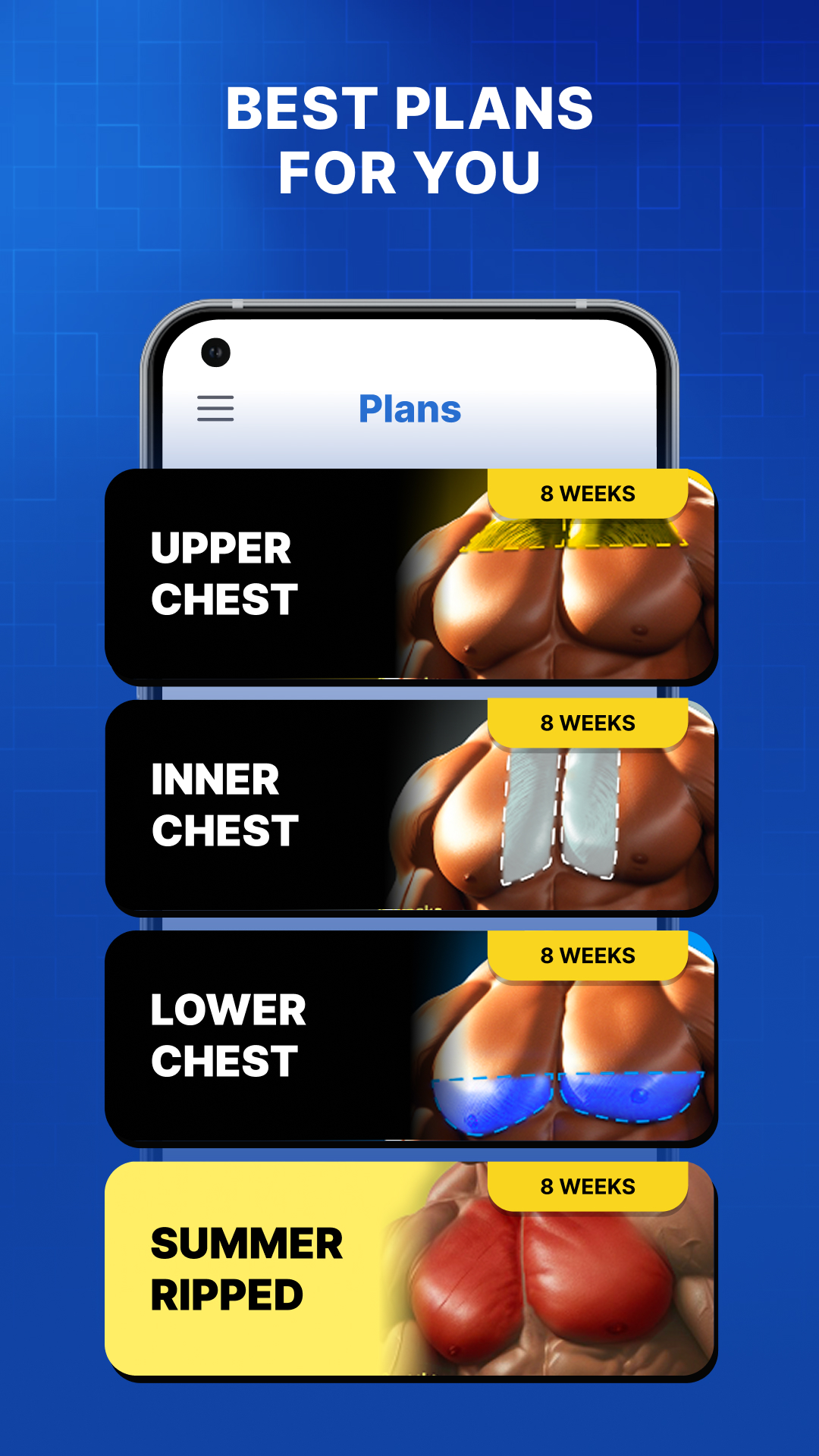 اسکرین شات 3 برنامه Chest workout plan