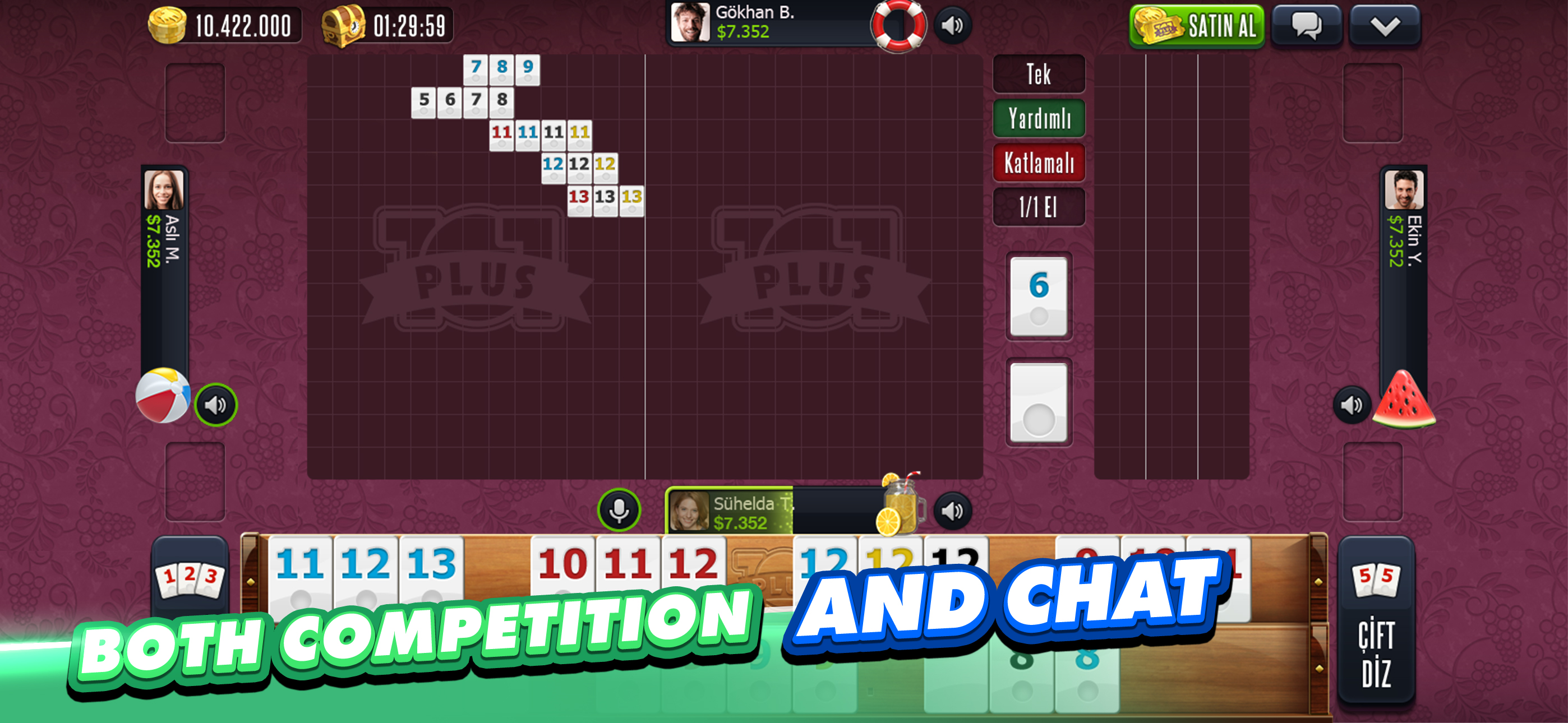 اسکرین شات 5 بازی 101 Okey Plus Rummy Board Game