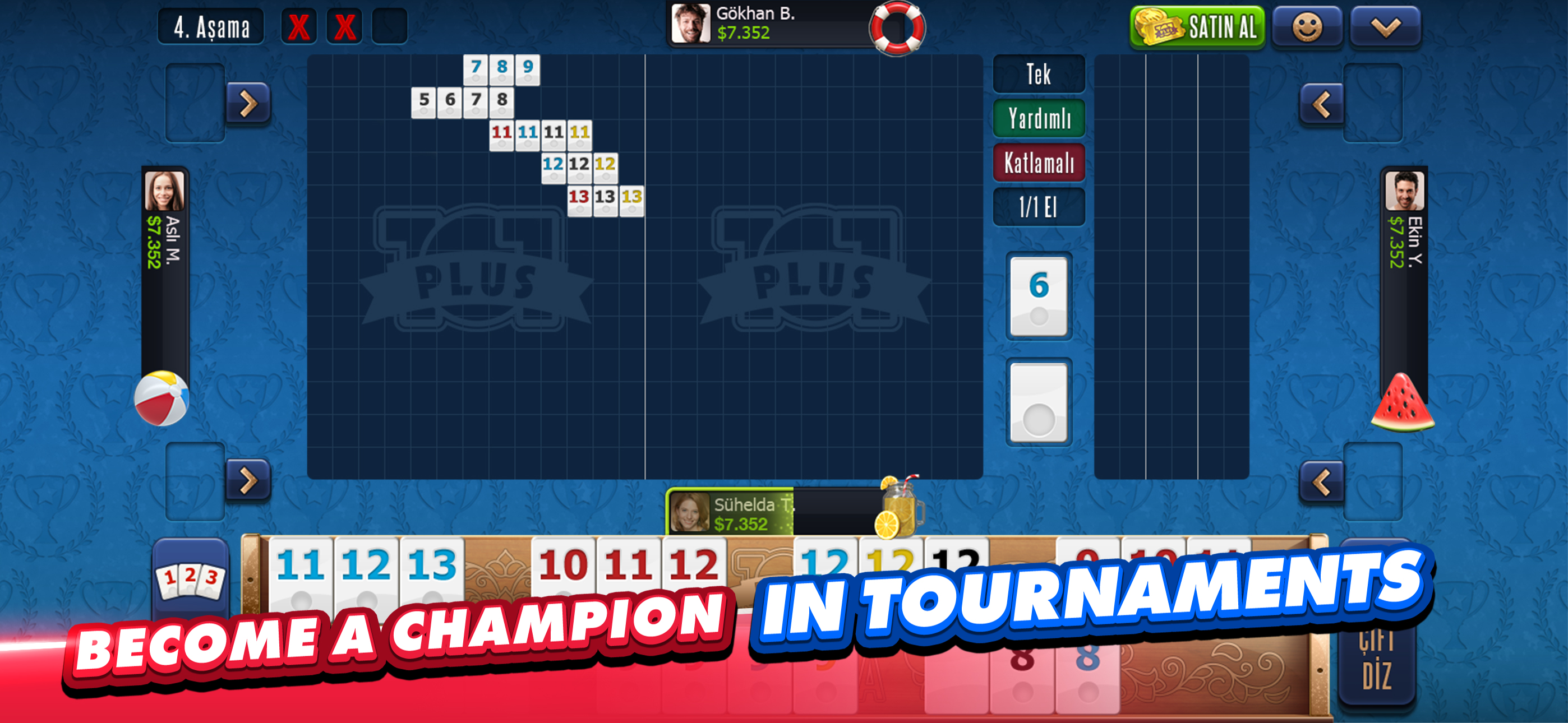 اسکرین شات 7 بازی 101 Okey Plus Rummy Board Game