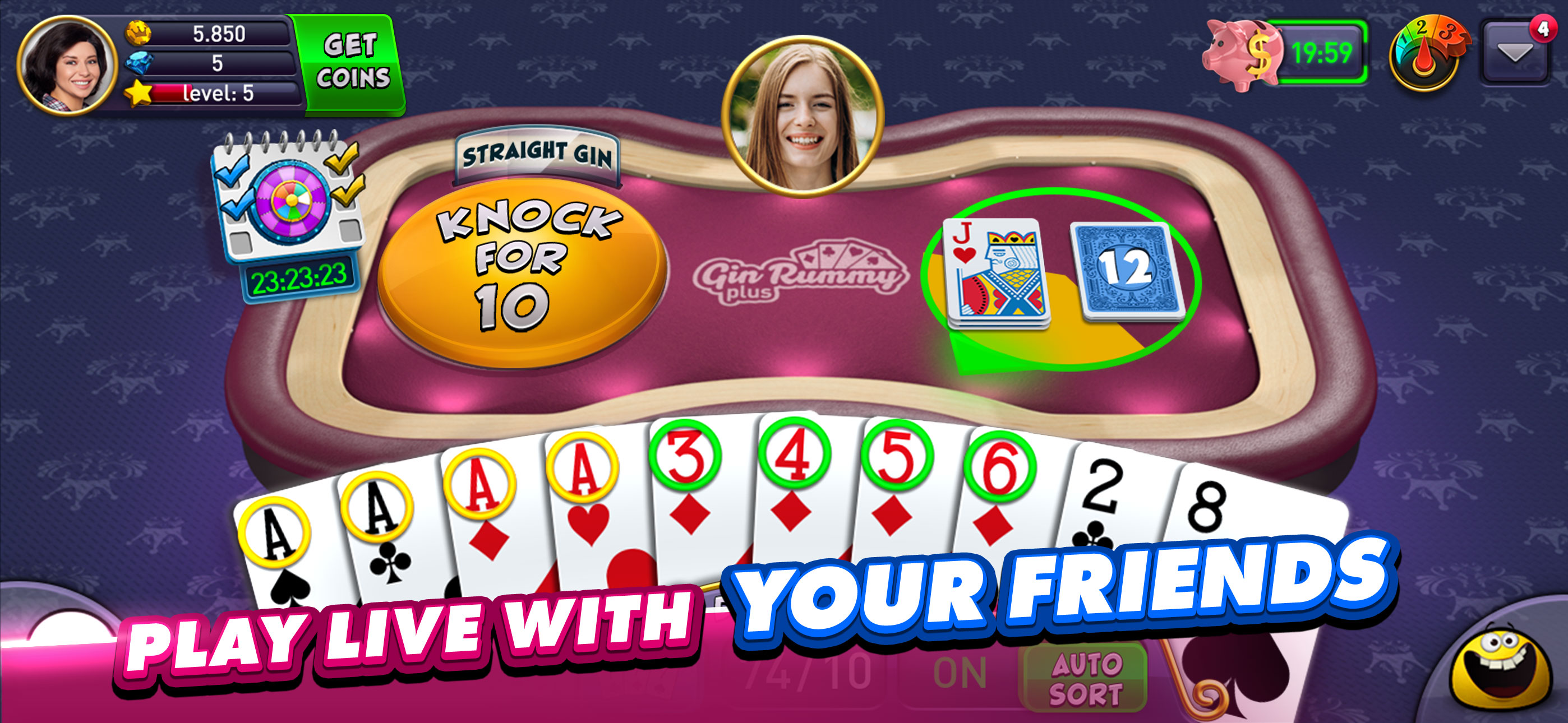اسکرین شات 3 بازی Gin Rummy Plus: Fun Card Game