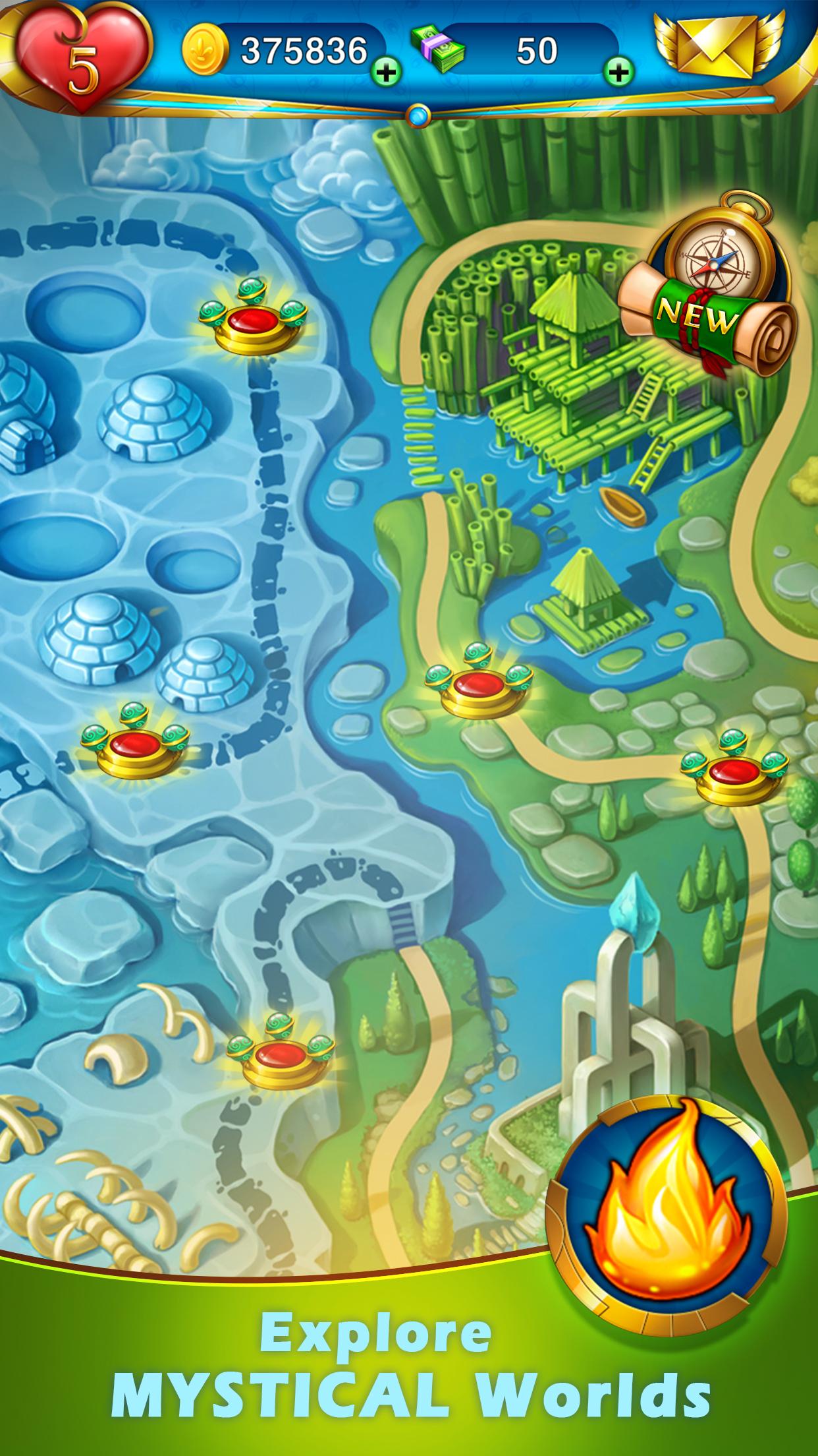 اسکرین شات 4 بازی Lost Jewels - Match 3 Puzzle