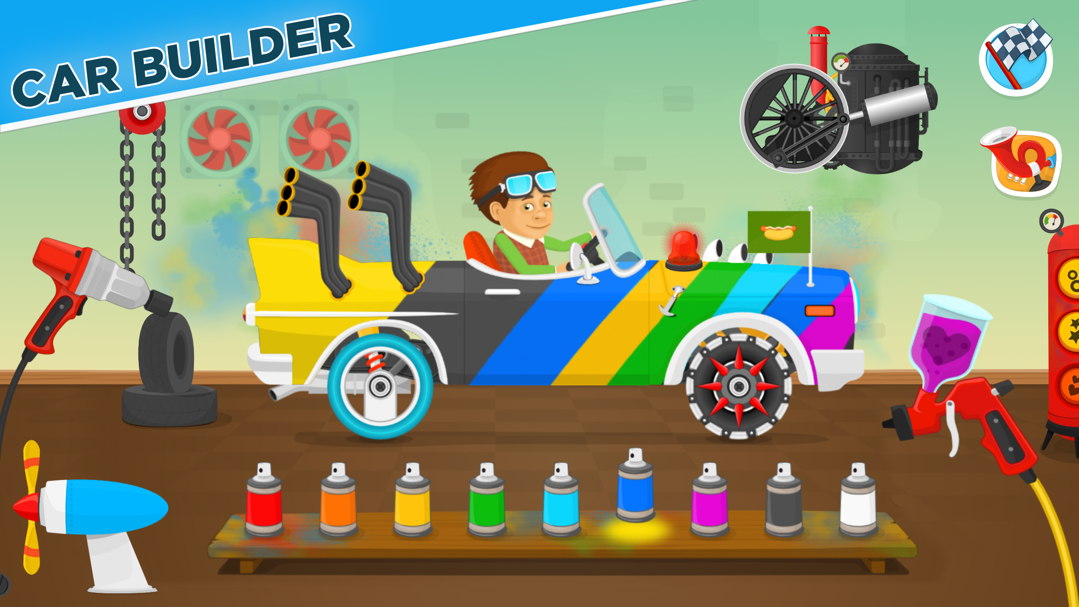 اسکرین شات 3 بازی Racing car games for kids 2-5