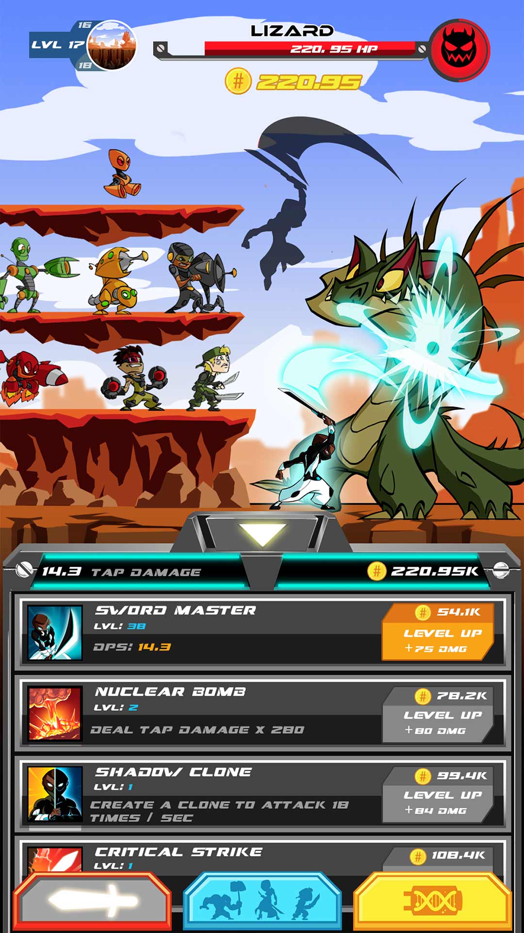 اسکرین شات 1 بازی Monsters Impact : Tap Clicker