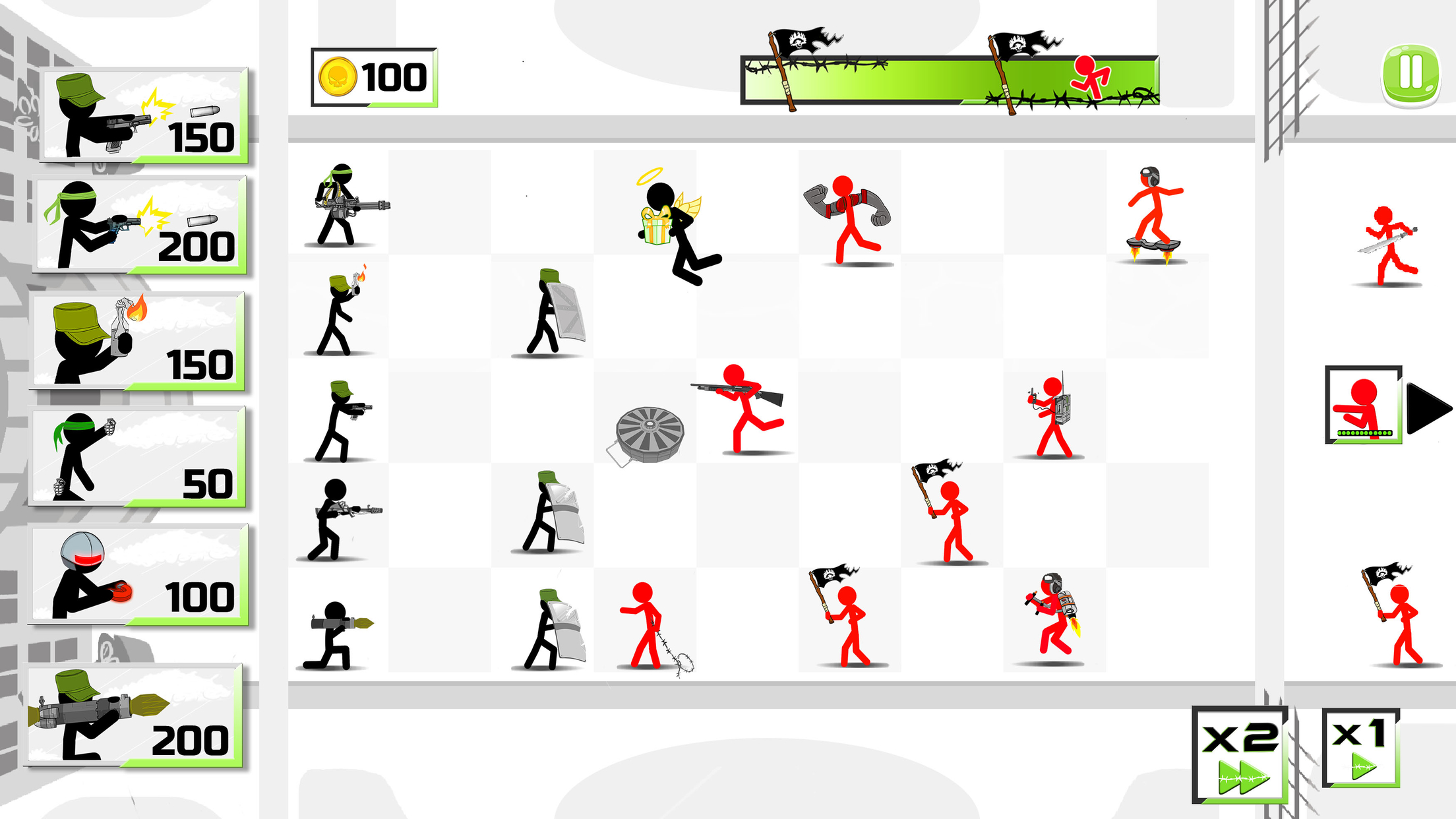 اسکرین شات 4 بازی Stickman Army : The Defenders