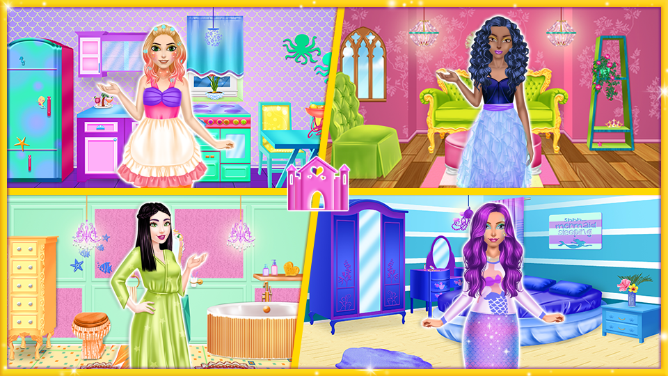 اسکرین شات 1 بازی Princess & Mermaid Decorating