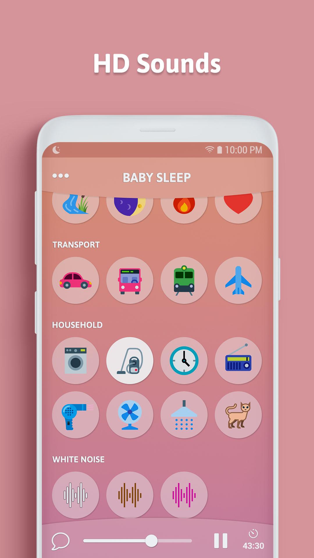 اسکرین شات 5 برنامه Baby Sleep - White Noise