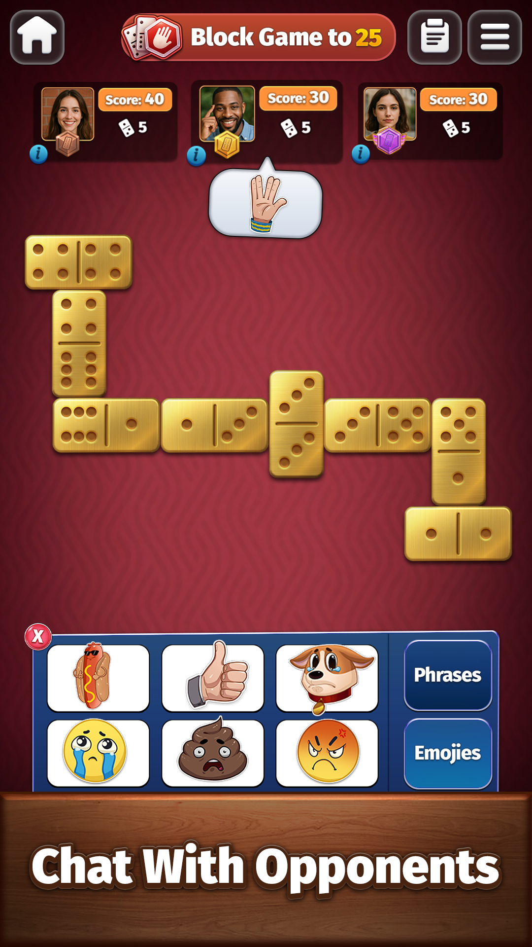 اسکرین شات 3 بازی Dominoes online - play Domino!