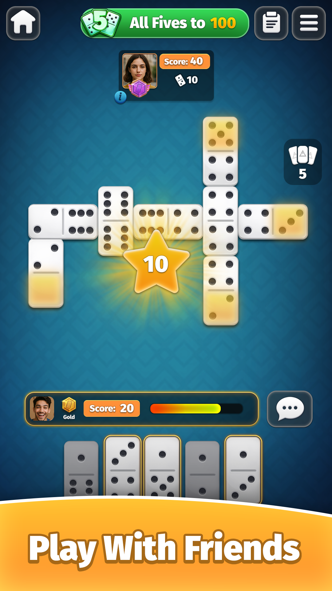 اسکرین شات 2 بازی Dominoes online - play Domino!