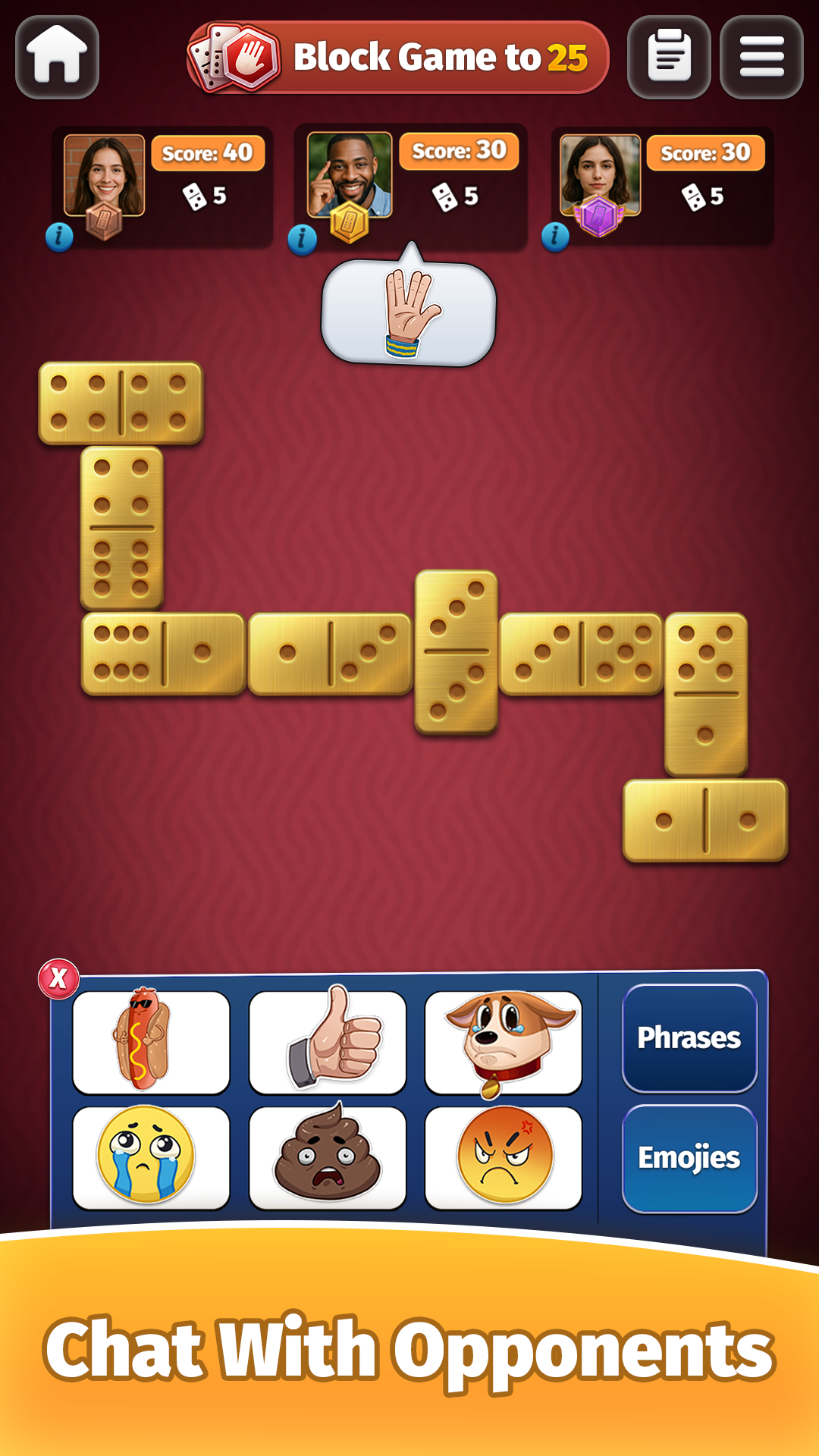 اسکرین شات 3 بازی Dominoes online - play Domino!