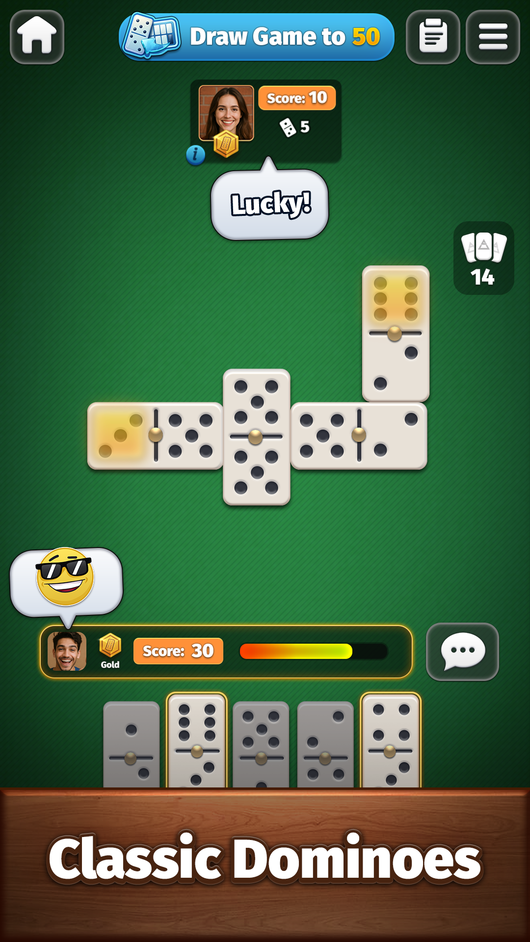 اسکرین شات 1 بازی Dominoes online - play Domino!