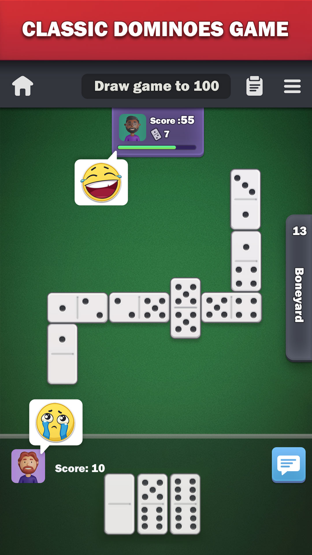 اسکرین شات 1 بازی Dominoes online - play Domino!
