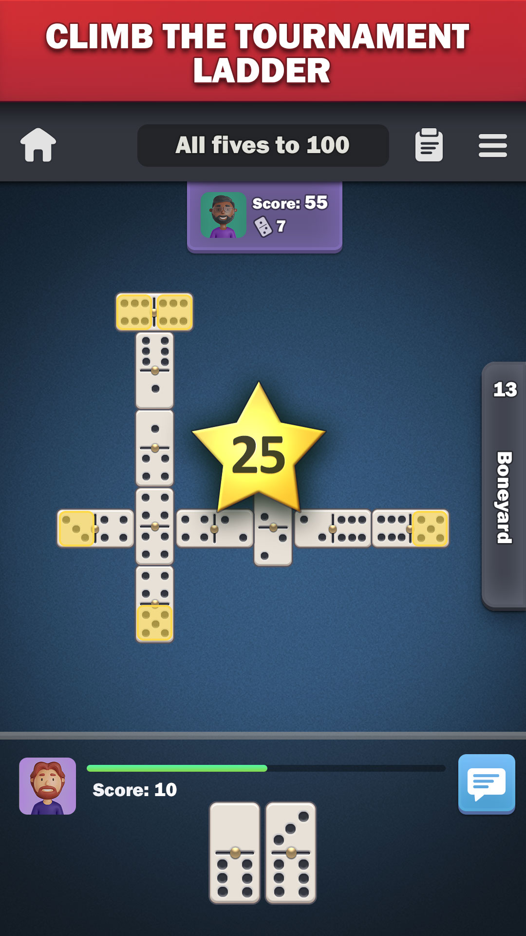 اسکرین شات 3 بازی Dominoes online - play Domino!
