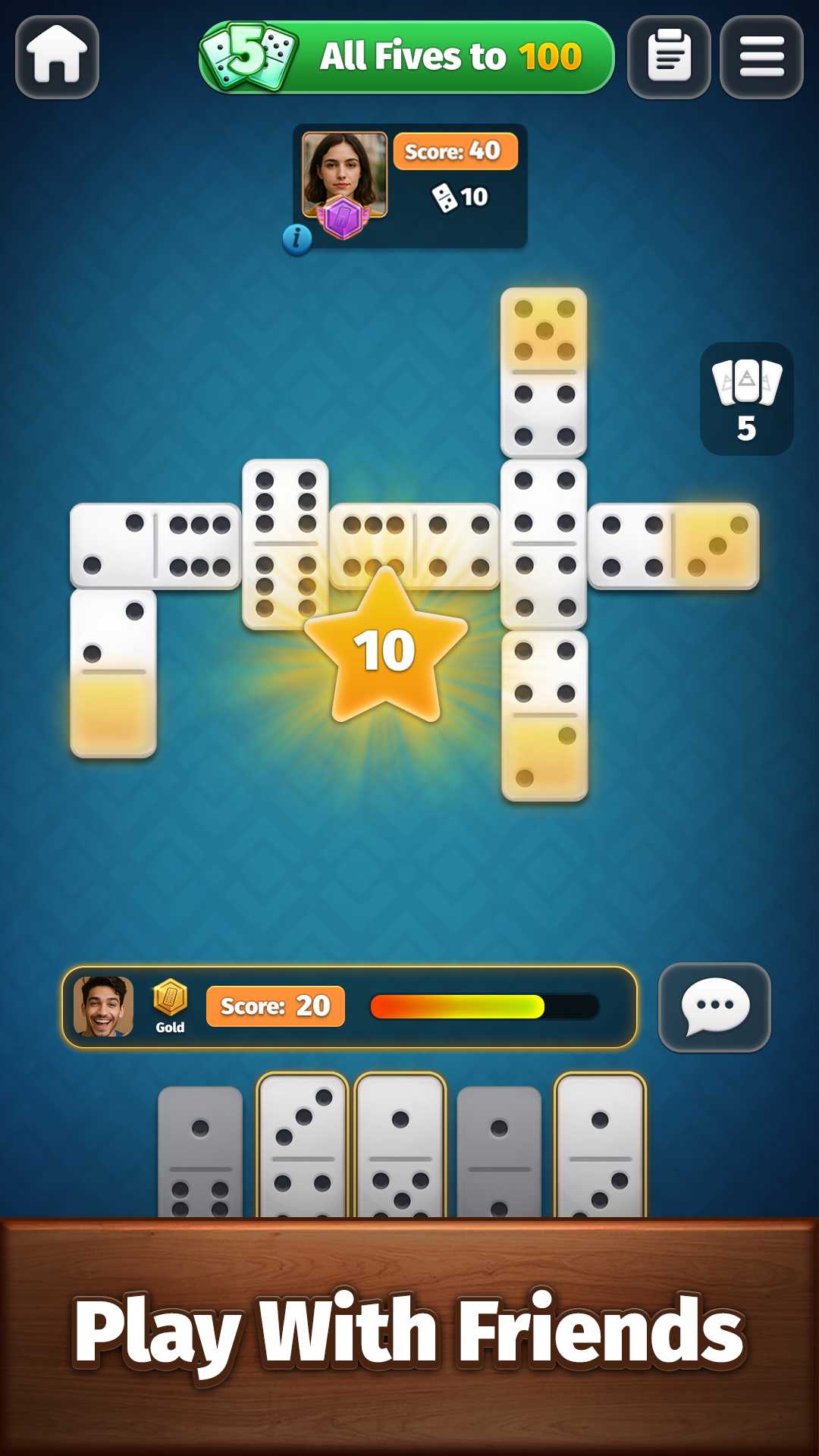 اسکرین شات 2 بازی Dominoes online - play Domino!