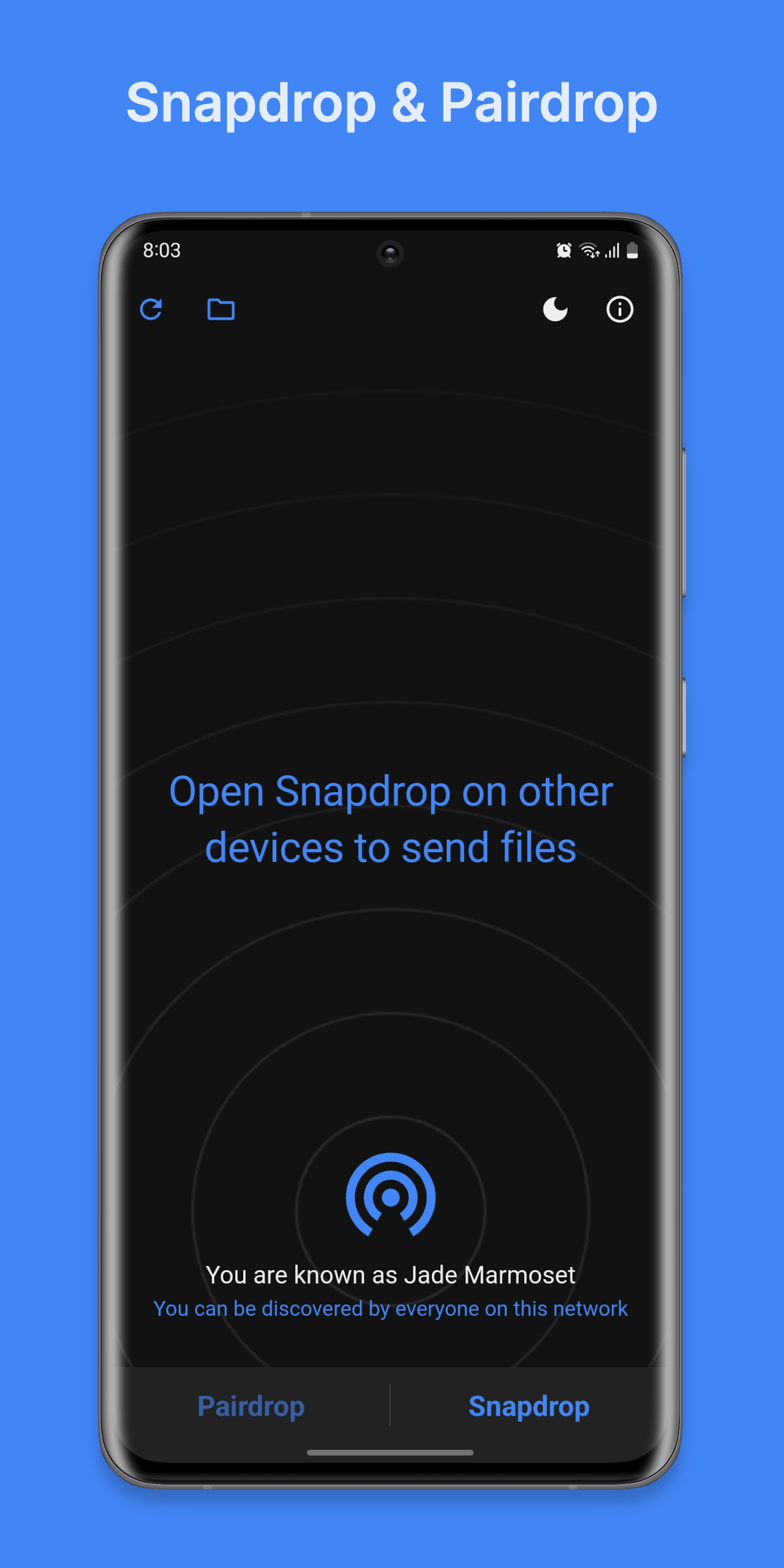 اسکرین شات 1 برنامه Snapdrop