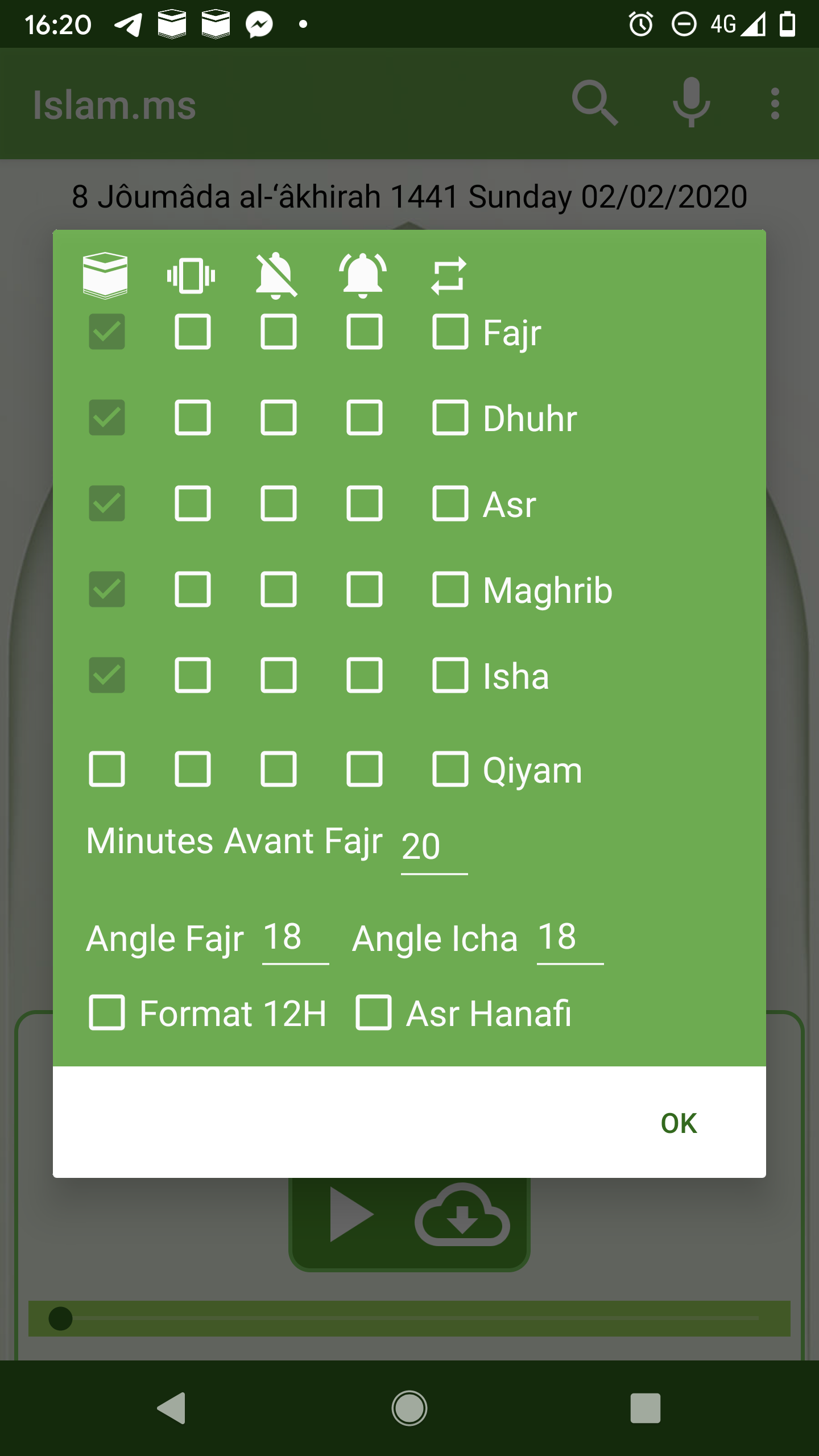 اسکرین شات 4 برنامه Islam.ms Prayer Times & Qiblah