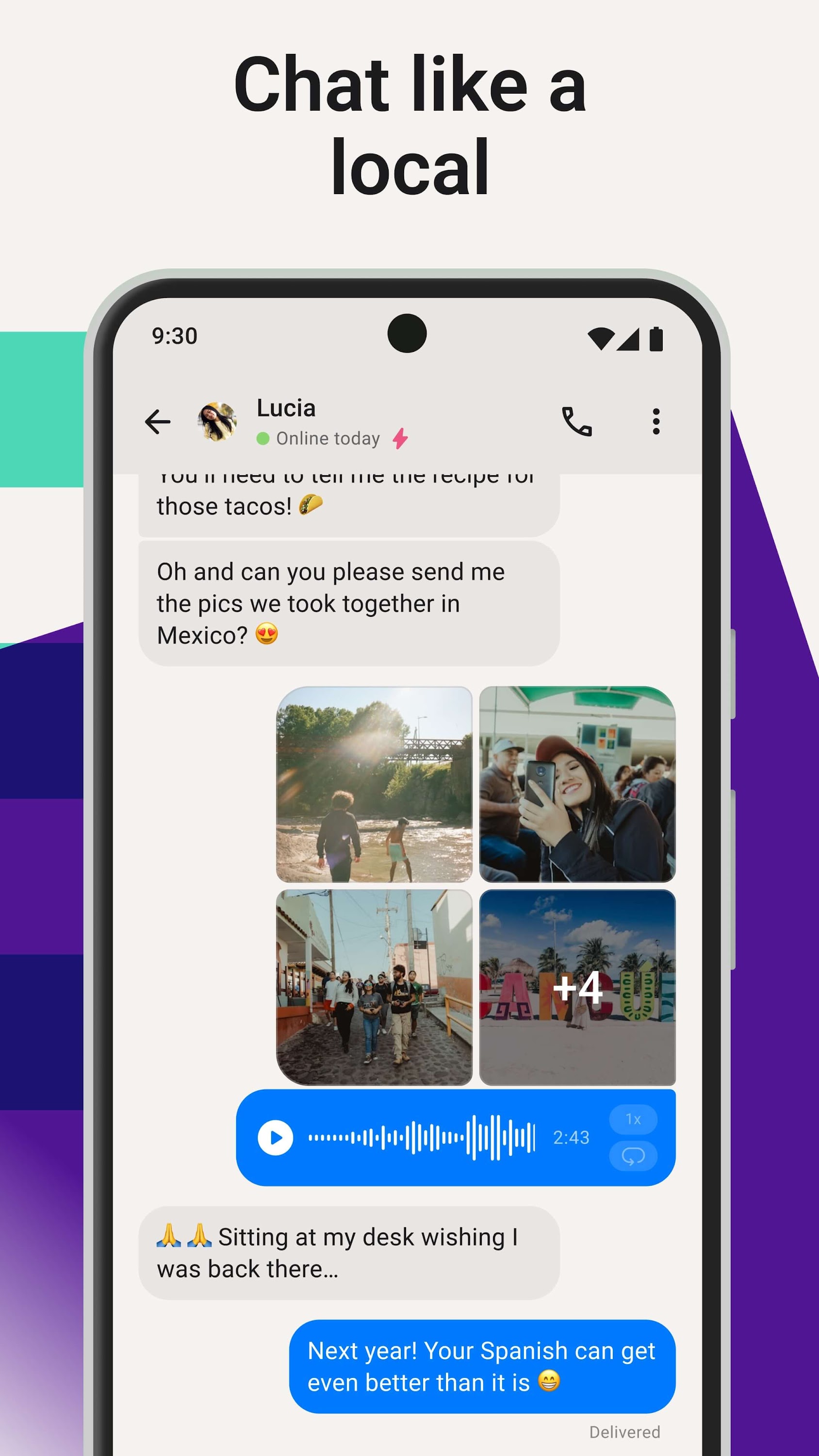 اسکرین شات 2 برنامه Tandem: Language exchange