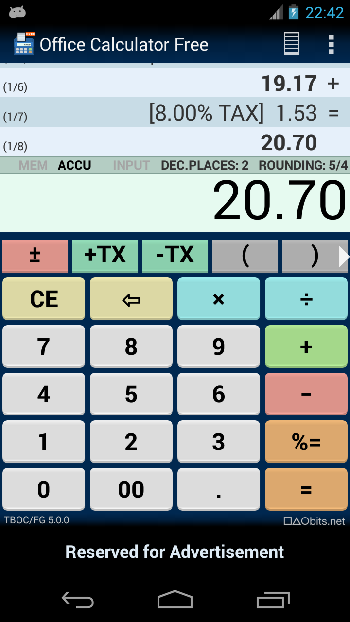 اسکرین شات 1 برنامه Office Calculator