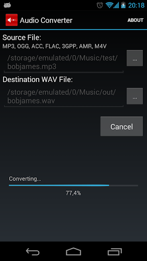 اسکرین شات 4 برنامه Audio Converter