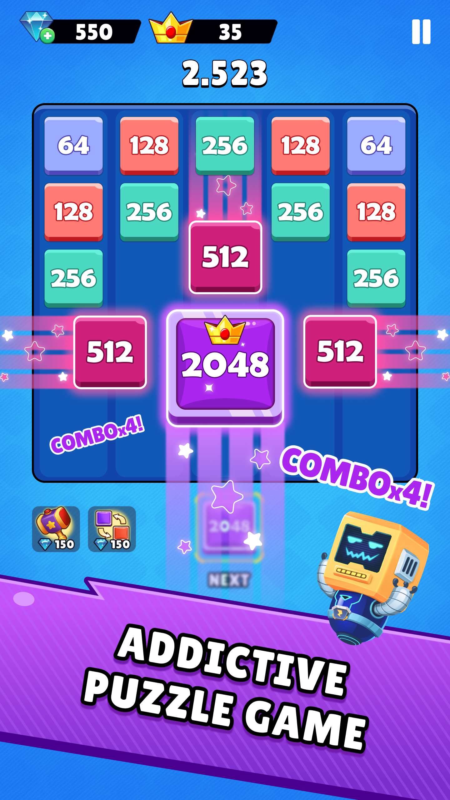 اسکرین شات 1 بازی X2 Blocks & 2048 Merge Number