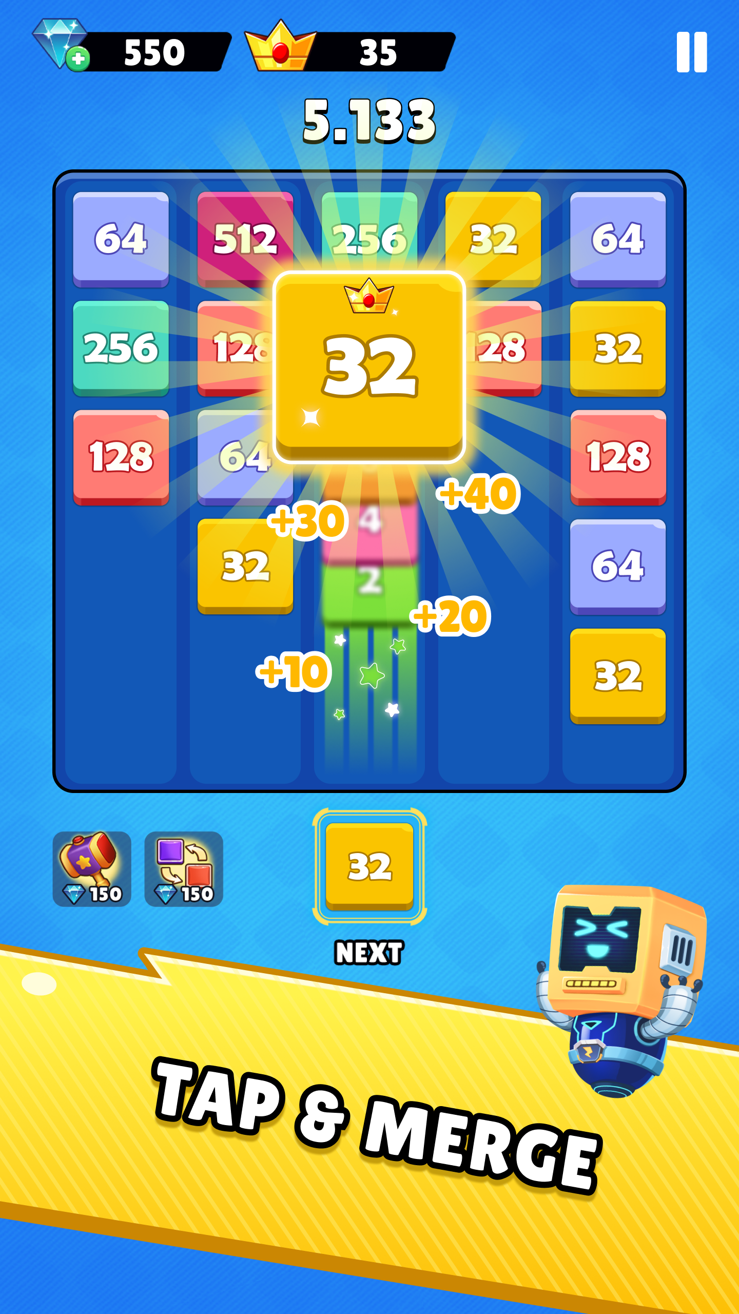 اسکرین شات 2 بازی X2 Blocks & 2048 Merge Number