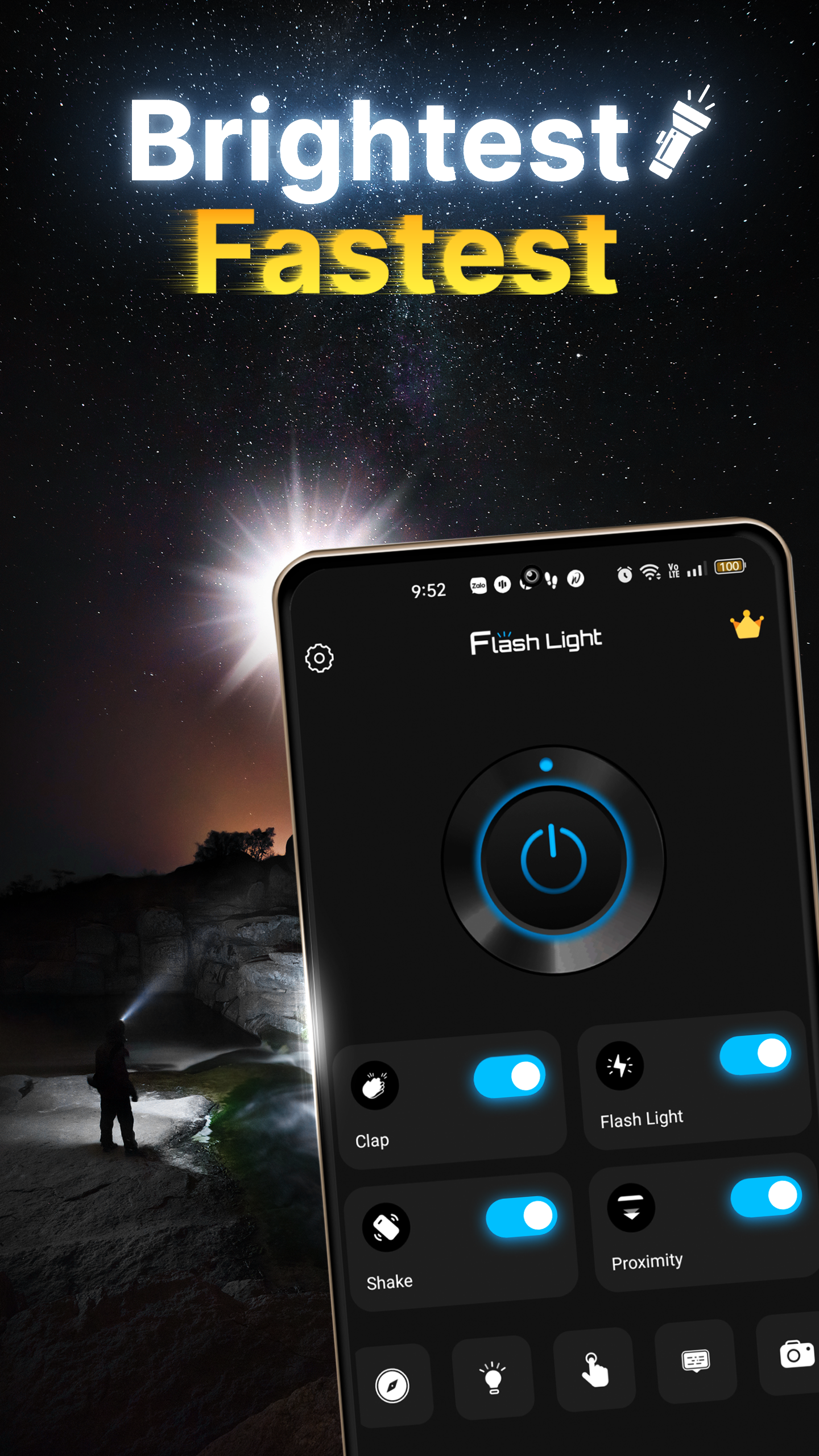 اسکرین شات 1 برنامه Flashlight Strobe Light & LED