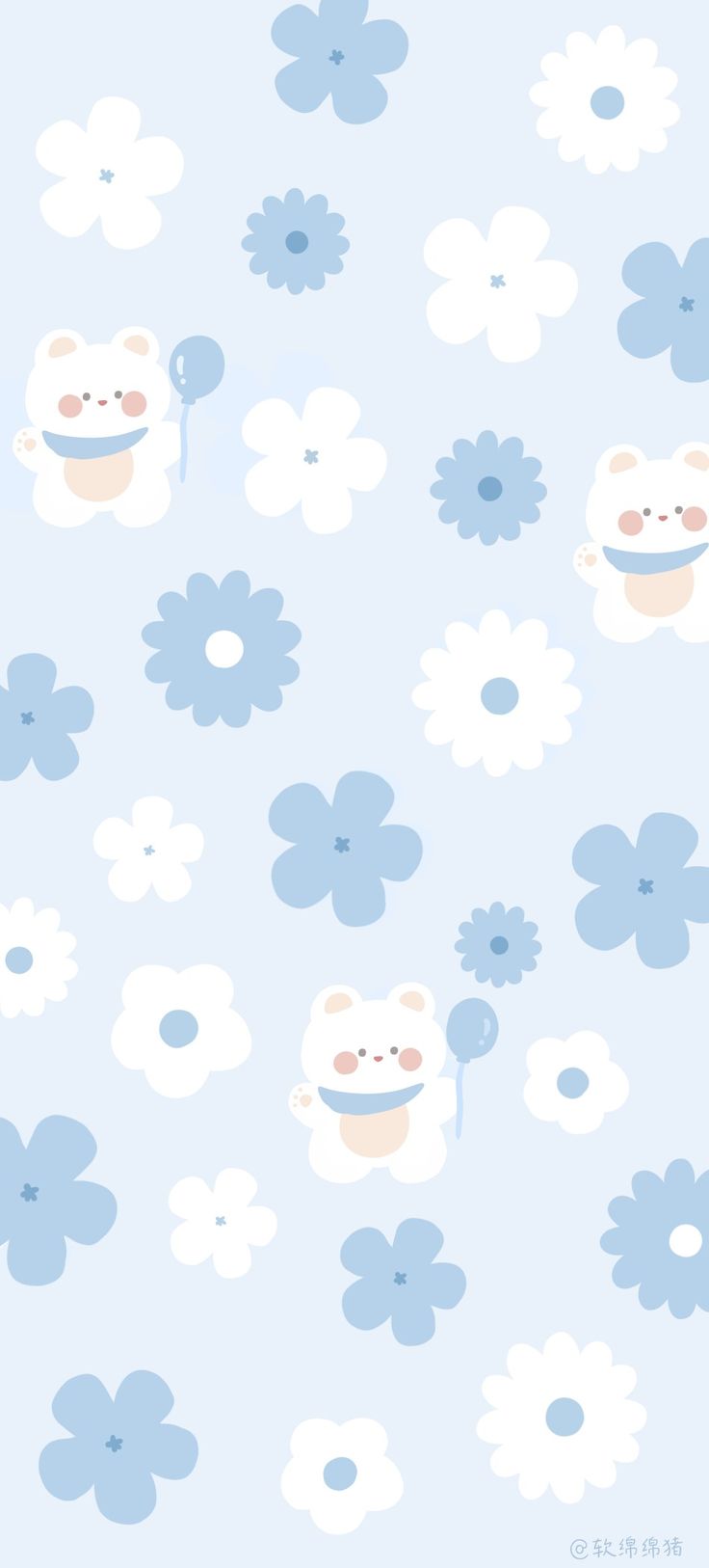 اسکرین شات 4 برنامه Blue Aesthetic Wallpaper