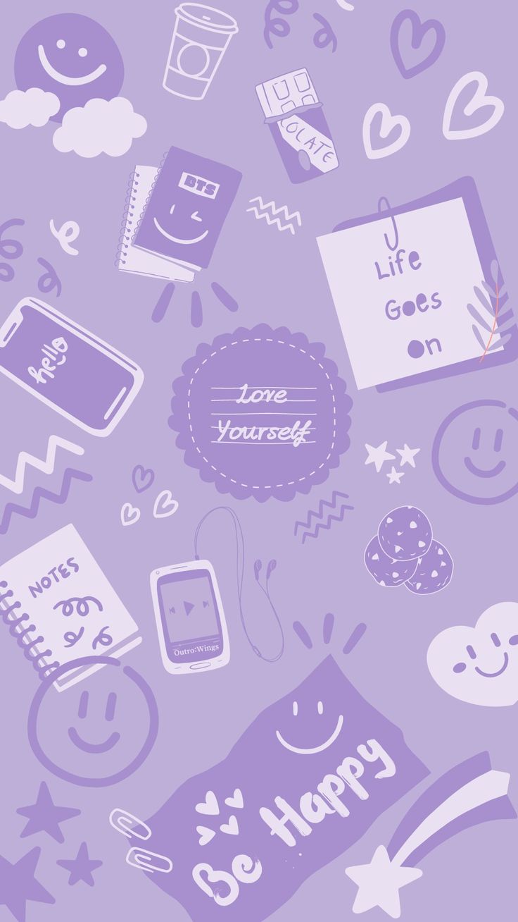 اسکرین شات 5 برنامه Purple Aesthetic Wallpaper