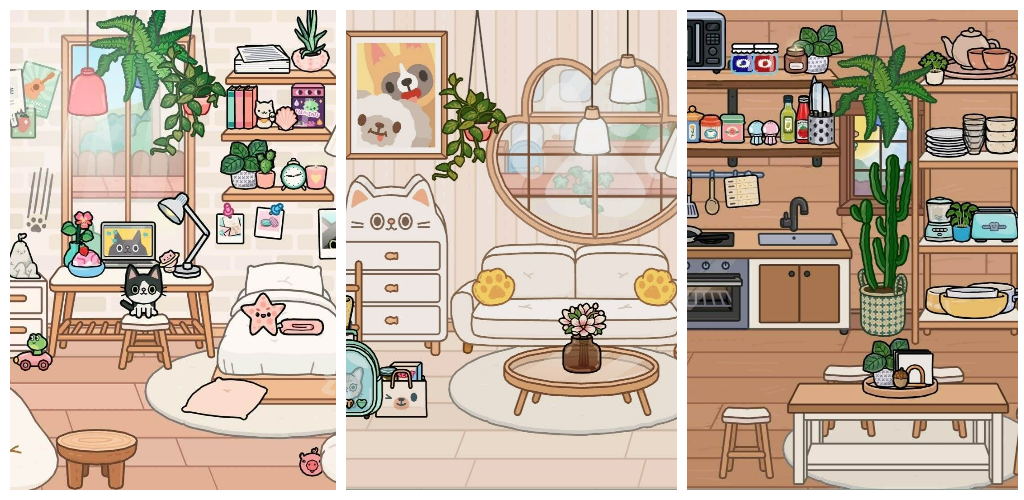 اسکرین شات 2 برنامه Toca Room Ideas