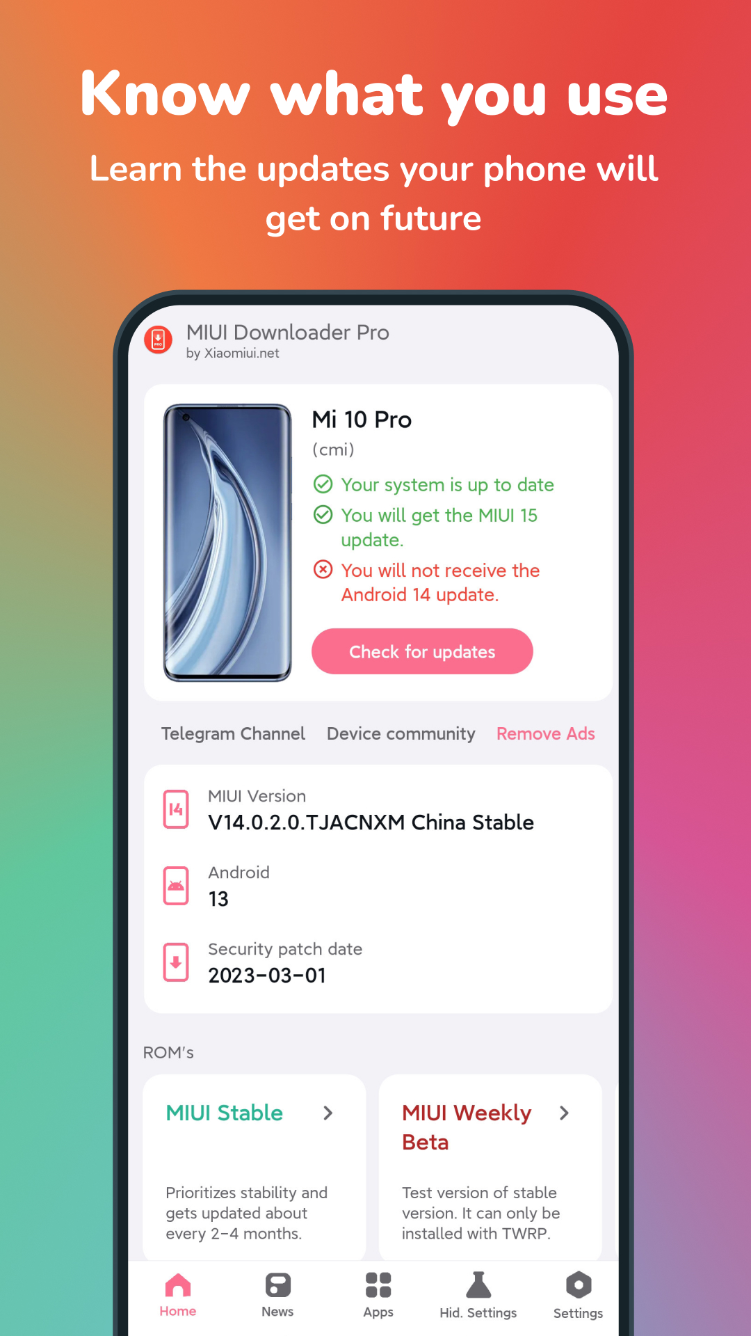 اسکرین شات 1 برنامه MIUI Downloader & Updater