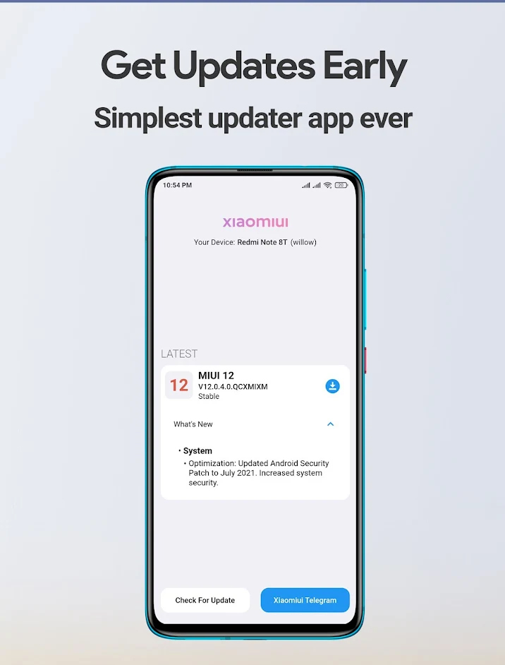 اسکرین شات 1 برنامه MIUI Updater