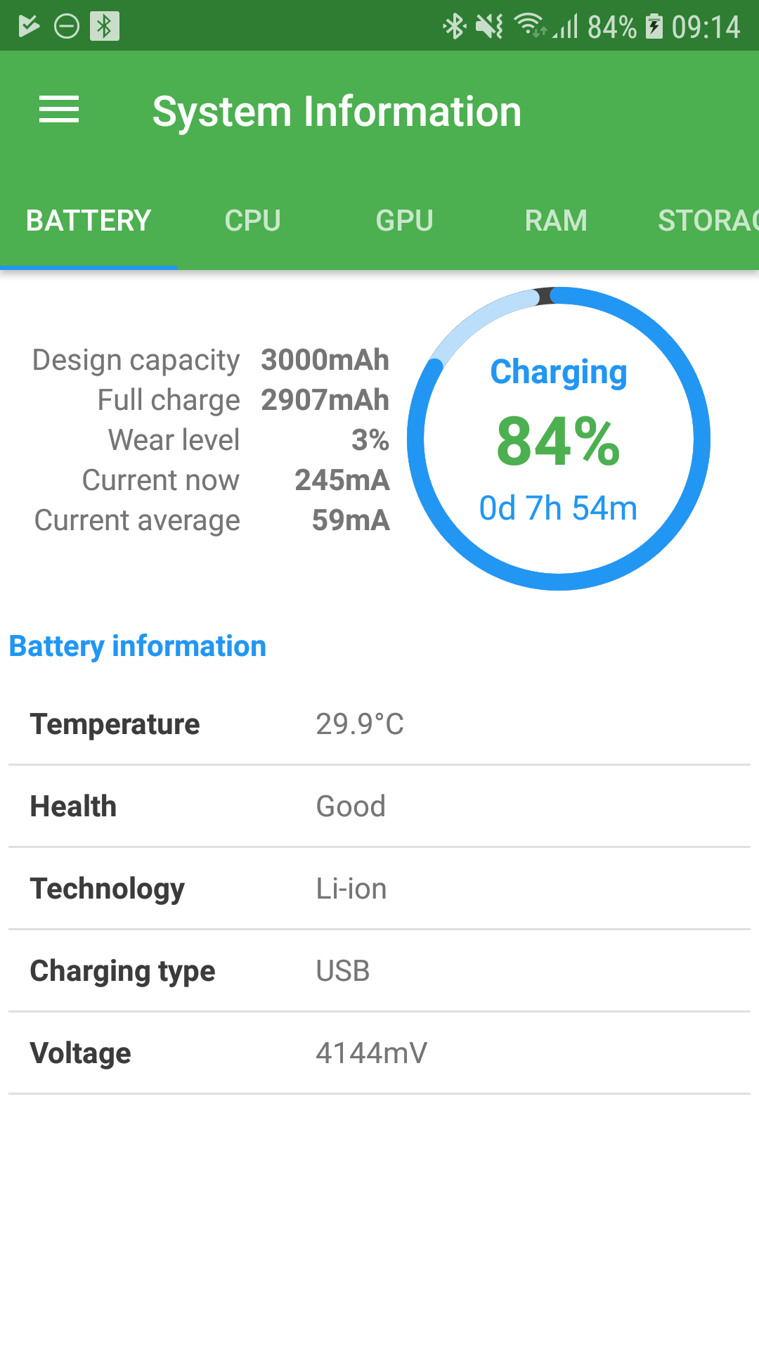 اسکرین شات 1 برنامه Battery Wear Level: Measuring