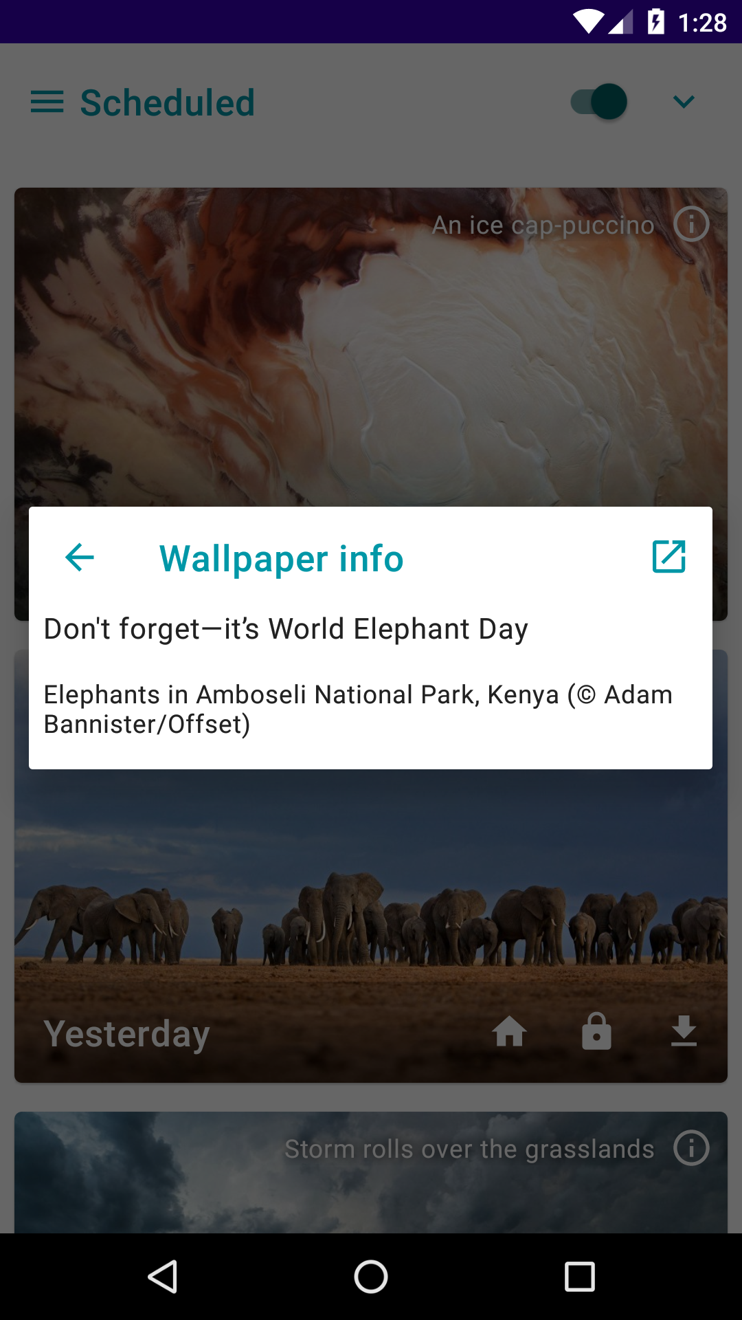 اسکرین شات 4 برنامه Daily Wallpapers - Auto Change