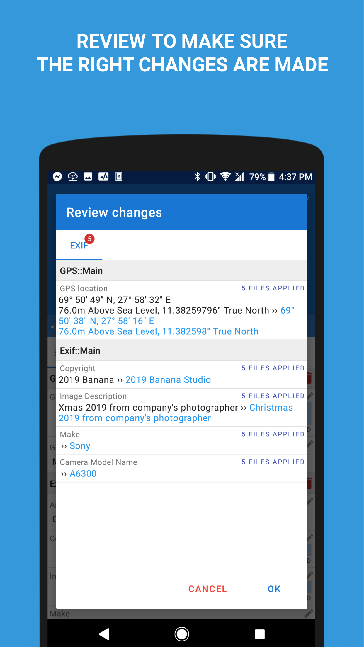 اسکرین شات 5 برنامه EXIF Pro: ExifTool for Android