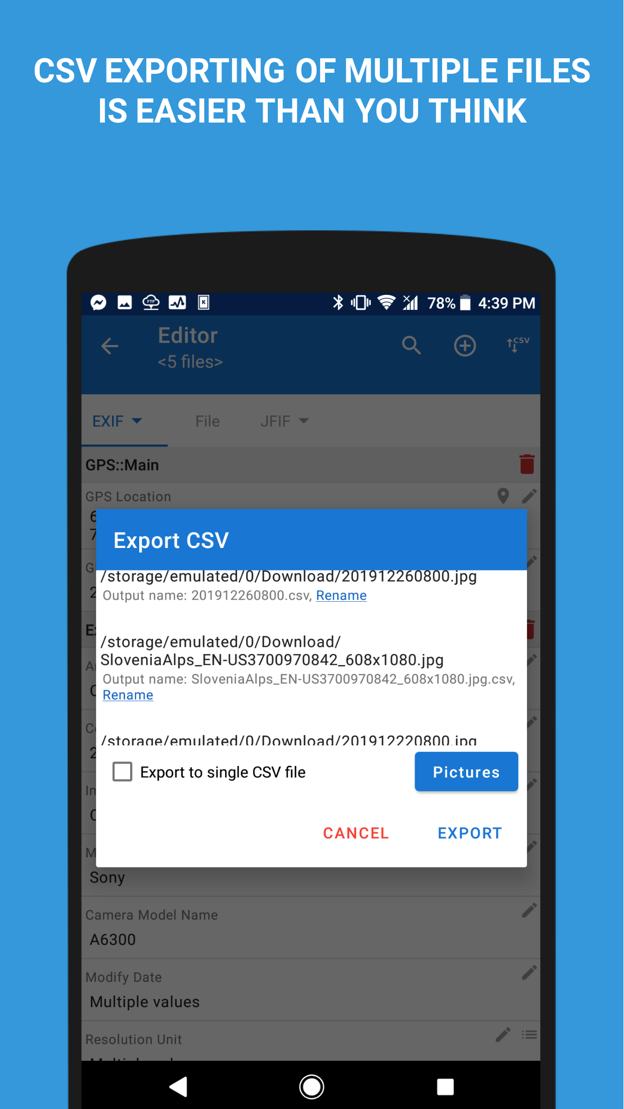 اسکرین شات 7 برنامه EXIF Pro: ExifTool for Android