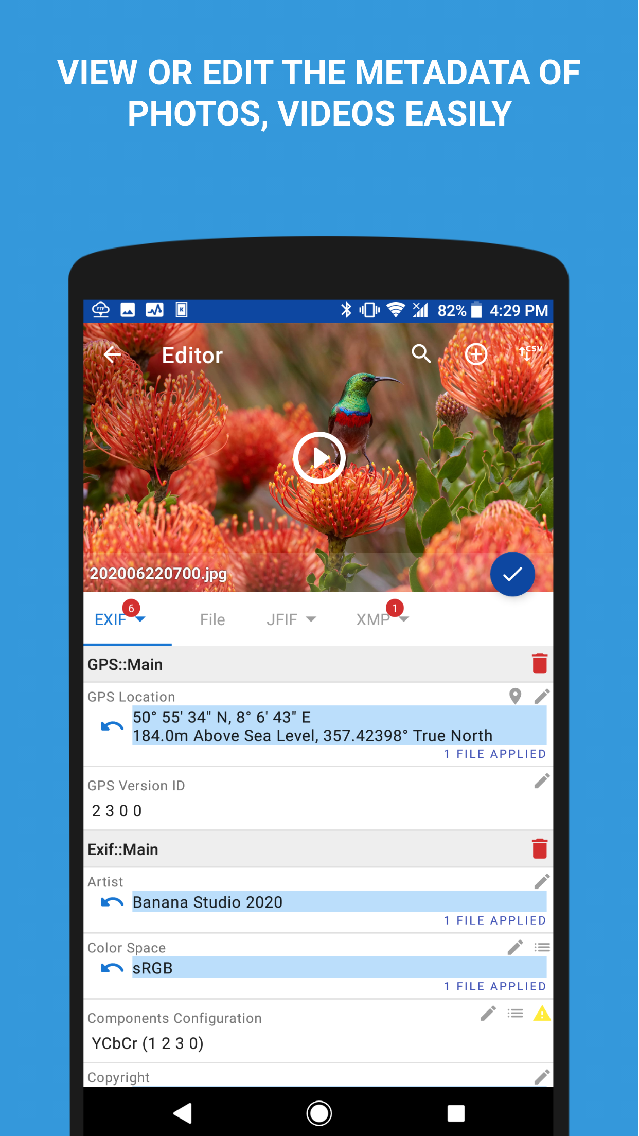 اسکرین شات 3 برنامه EXIF Pro: ExifTool for Android