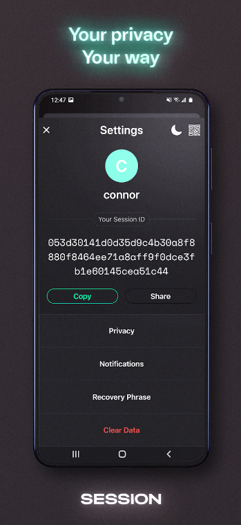 اسکرین شات 5 برنامه Session - Private Messenger