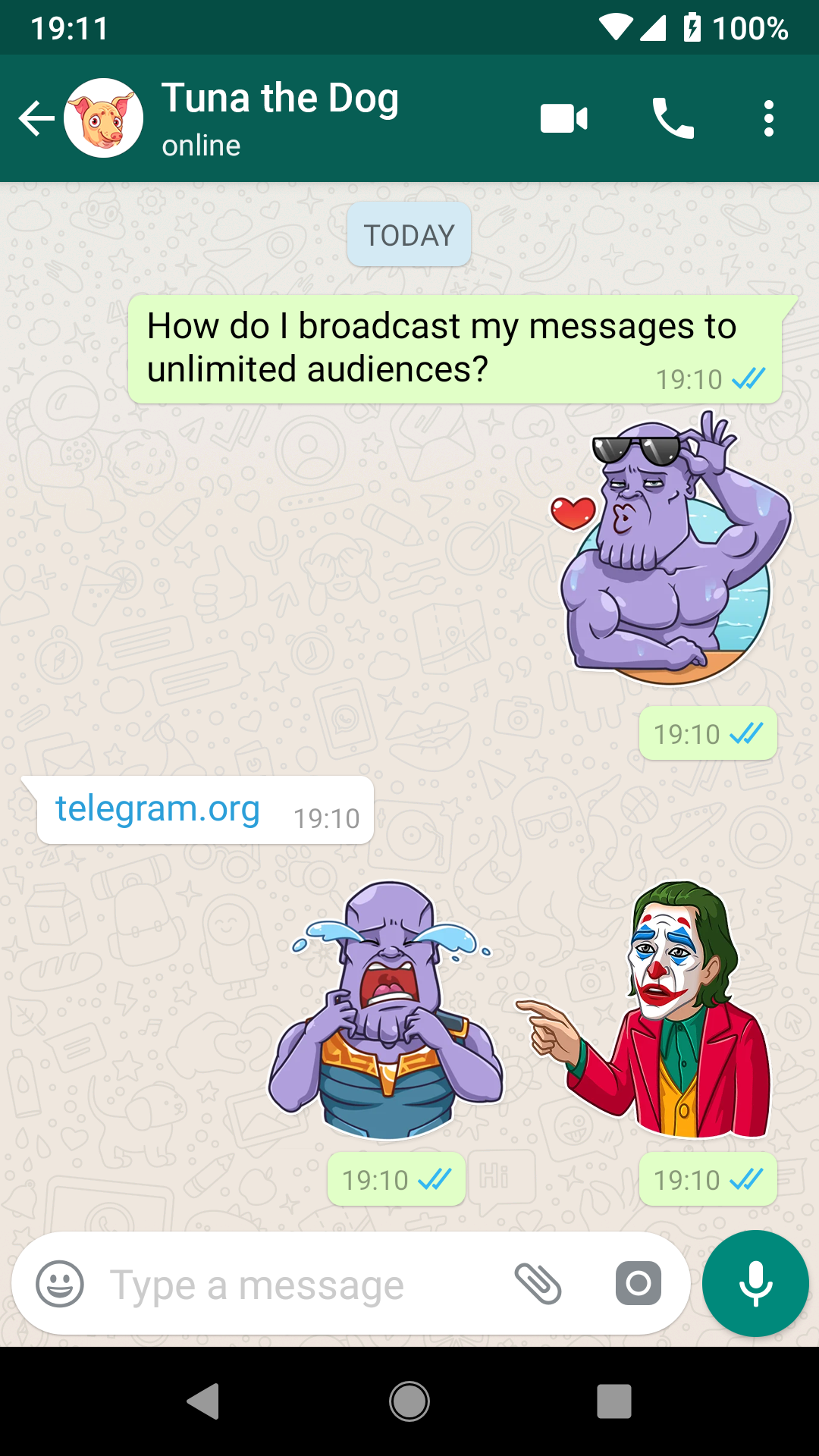 اسکرین شات 1 برنامه WASticker Superheros Memes