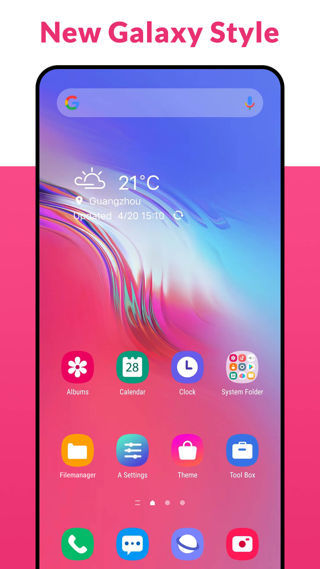 اسکرین شات 1 برنامه A Launcher : Galaxy A Launcher