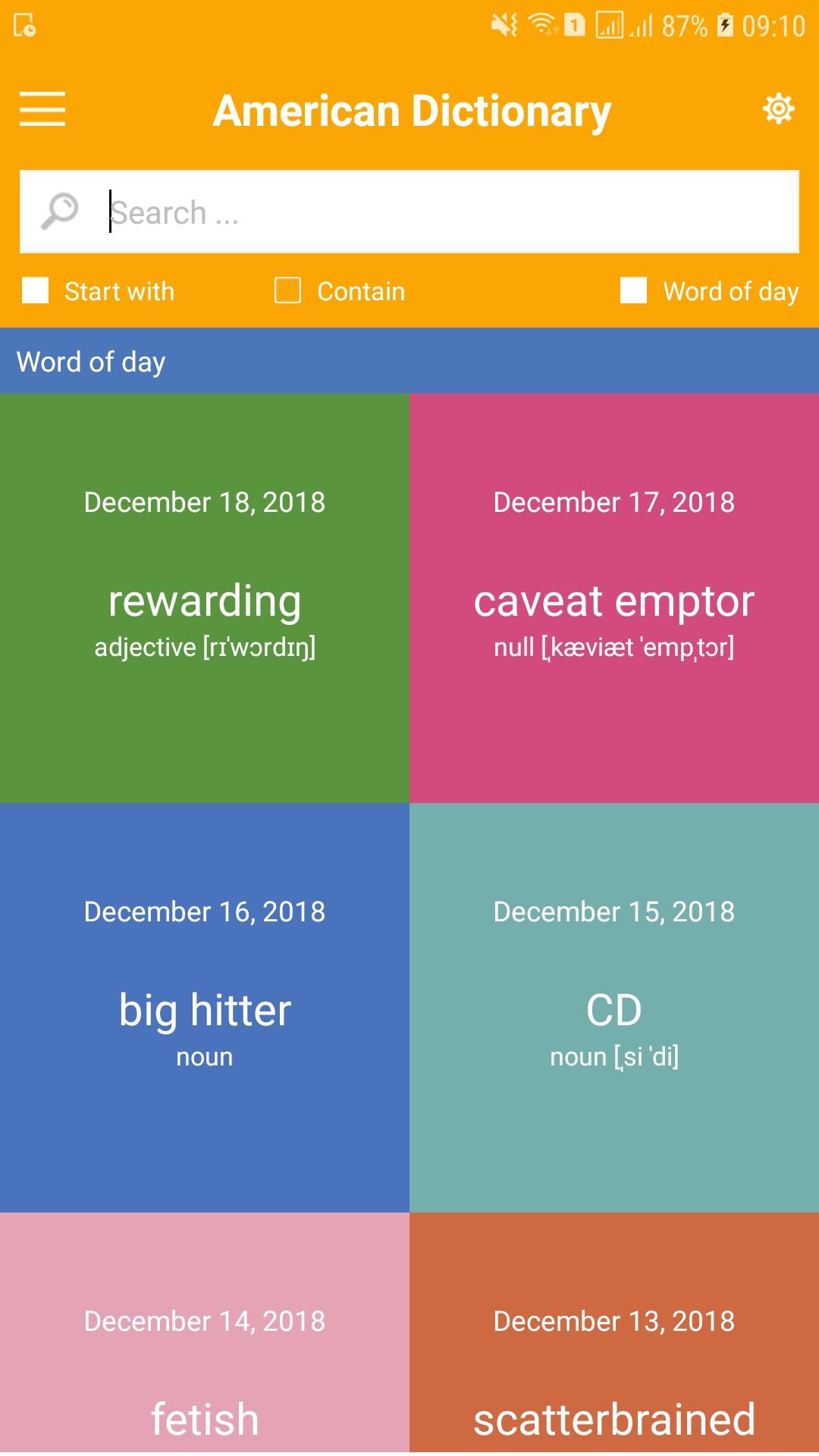 اسکرین شات 1 برنامه Macmillan American Dictionary
