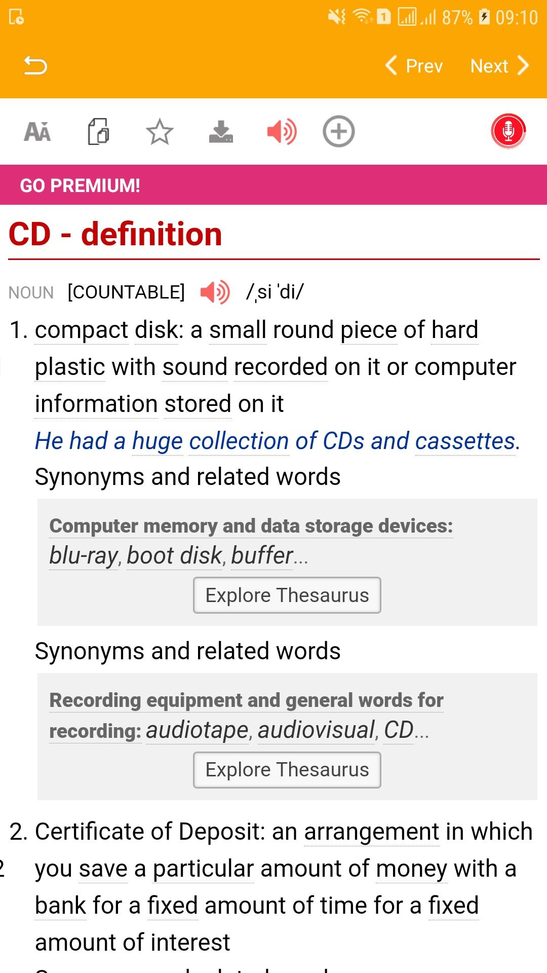 اسکرین شات 2 برنامه Macmillan American Dictionary