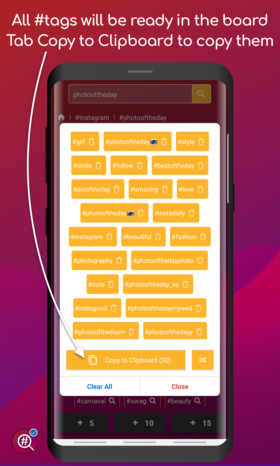 اسکرین شات 6 برنامه Hashtag Inspector PRO