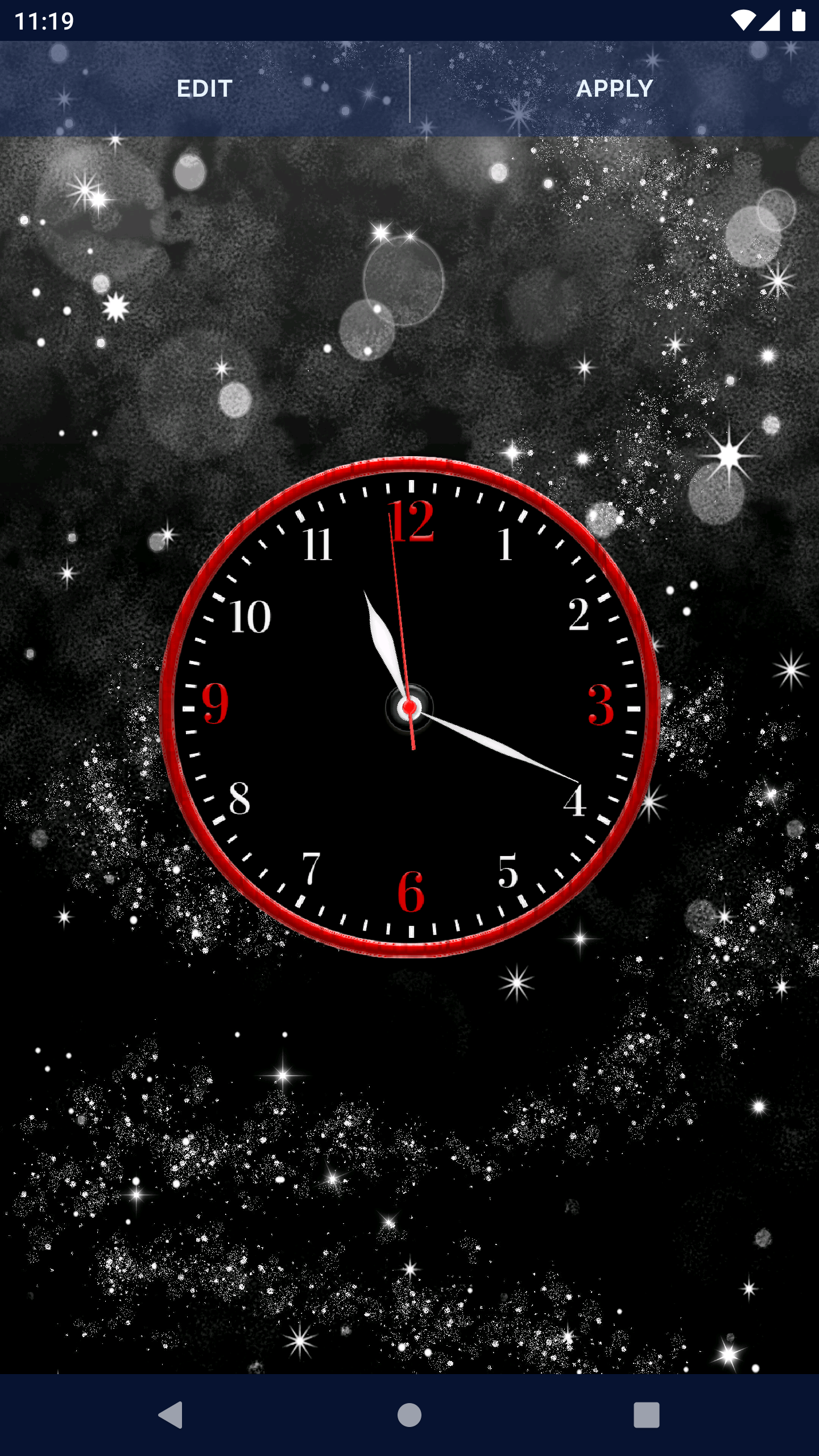 اسکرین شات 6 برنامه Night Sky Clock Live Wallpaper