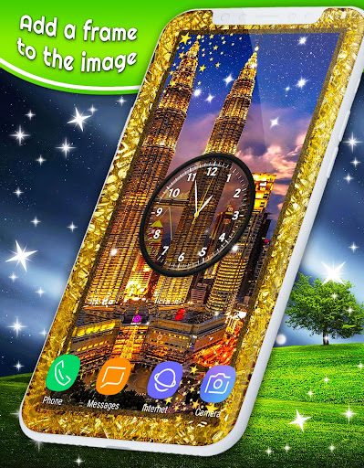 اسکرین شات 4 برنامه Night Sky Clock Live Wallpaper