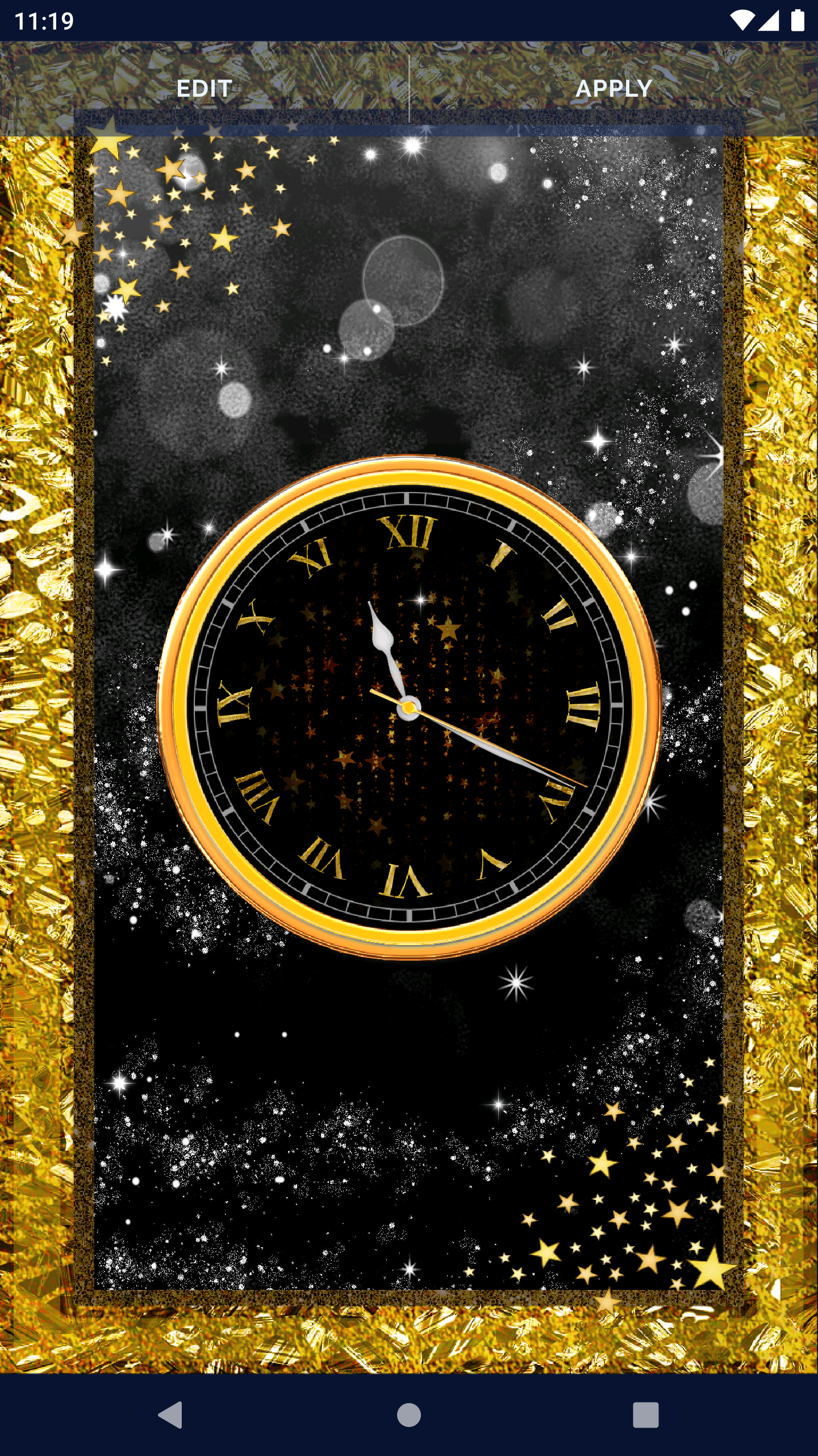 اسکرین شات 3 برنامه Night Sky Clock Live Wallpaper