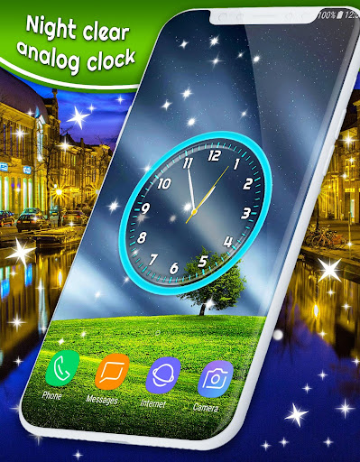 اسکرین شات 8 برنامه Night Sky Clock Live Wallpaper