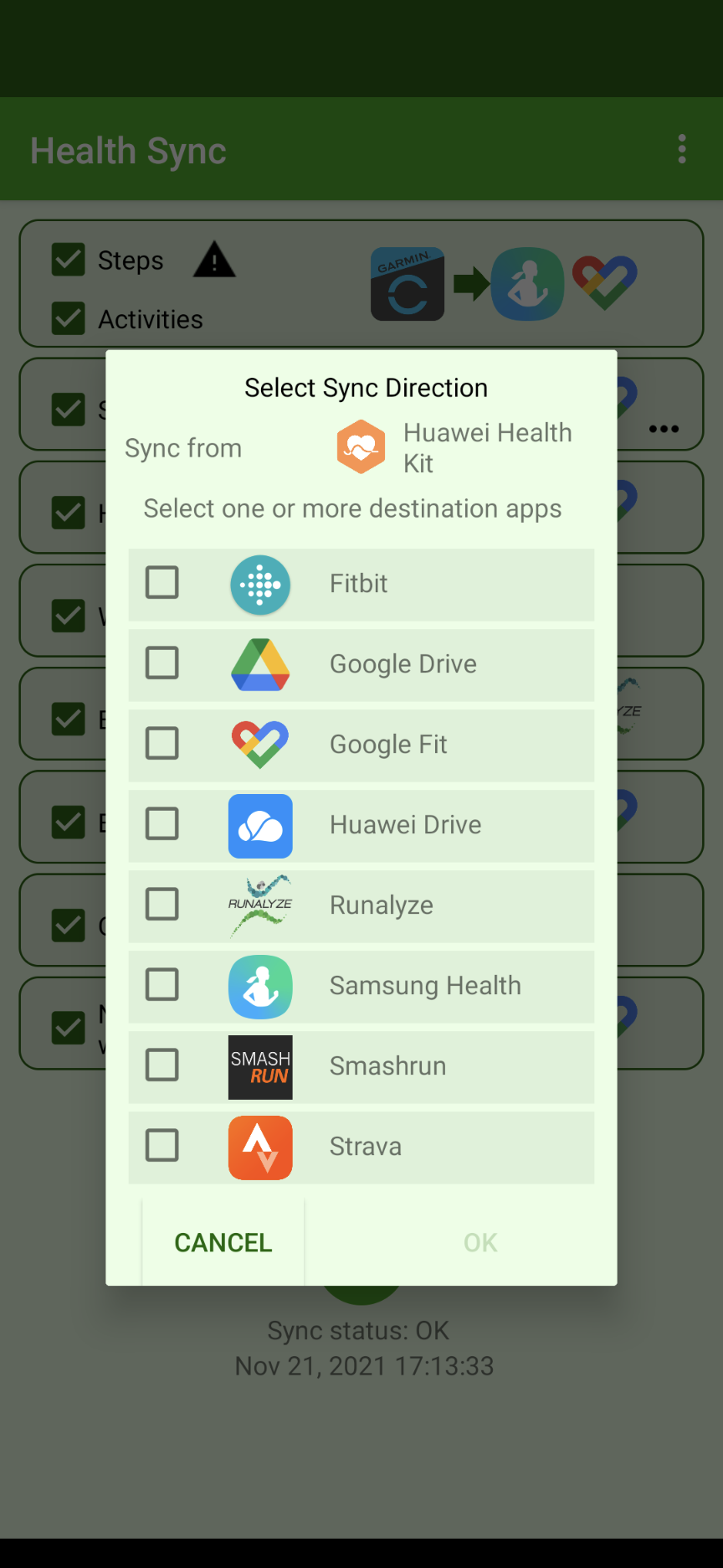 اسکرین شات 3 برنامه Health Sync