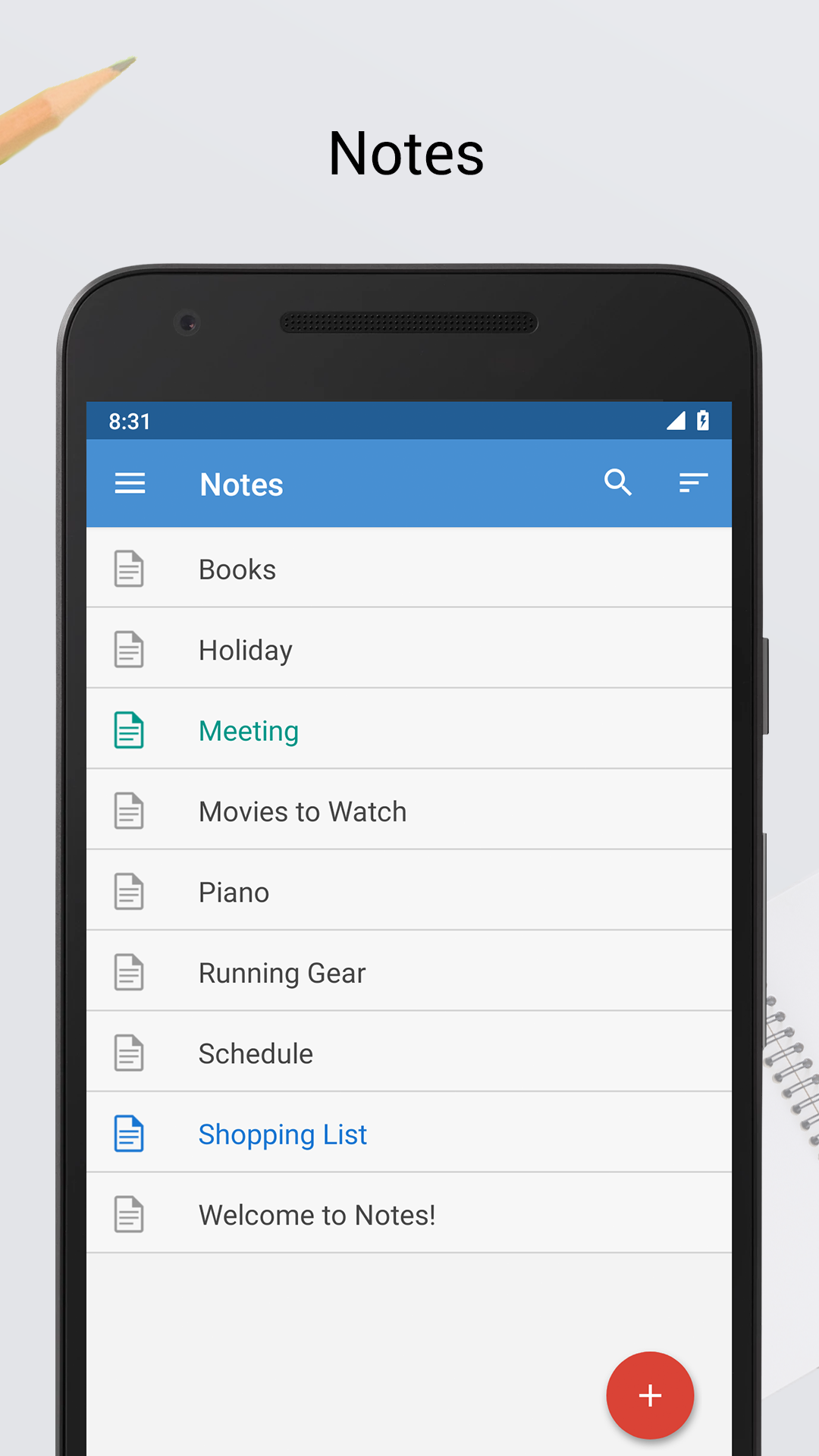 اسکرین شات 1 برنامه Notes
